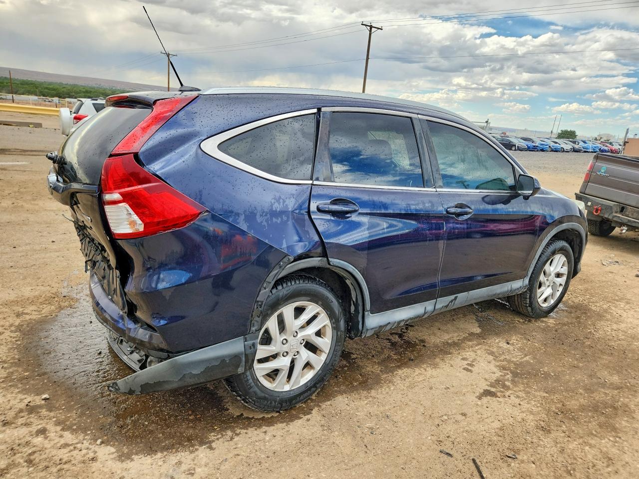 2015 Honda Cr-v Exl Blue vin: 2HKRM4H72FH653168