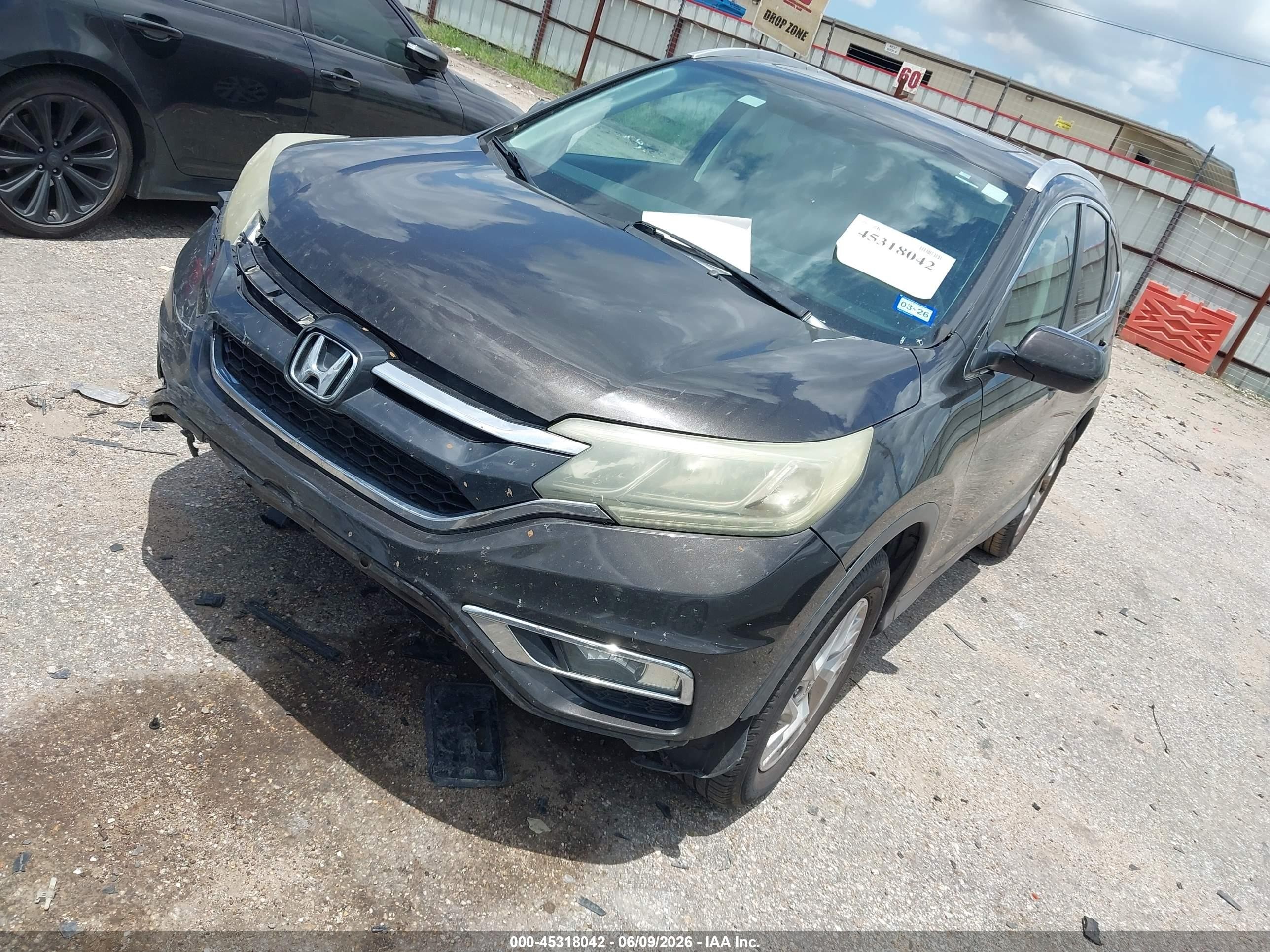 2015 Honda Cr-v Ex-l Black vin: 2HKRM4H72FH684663