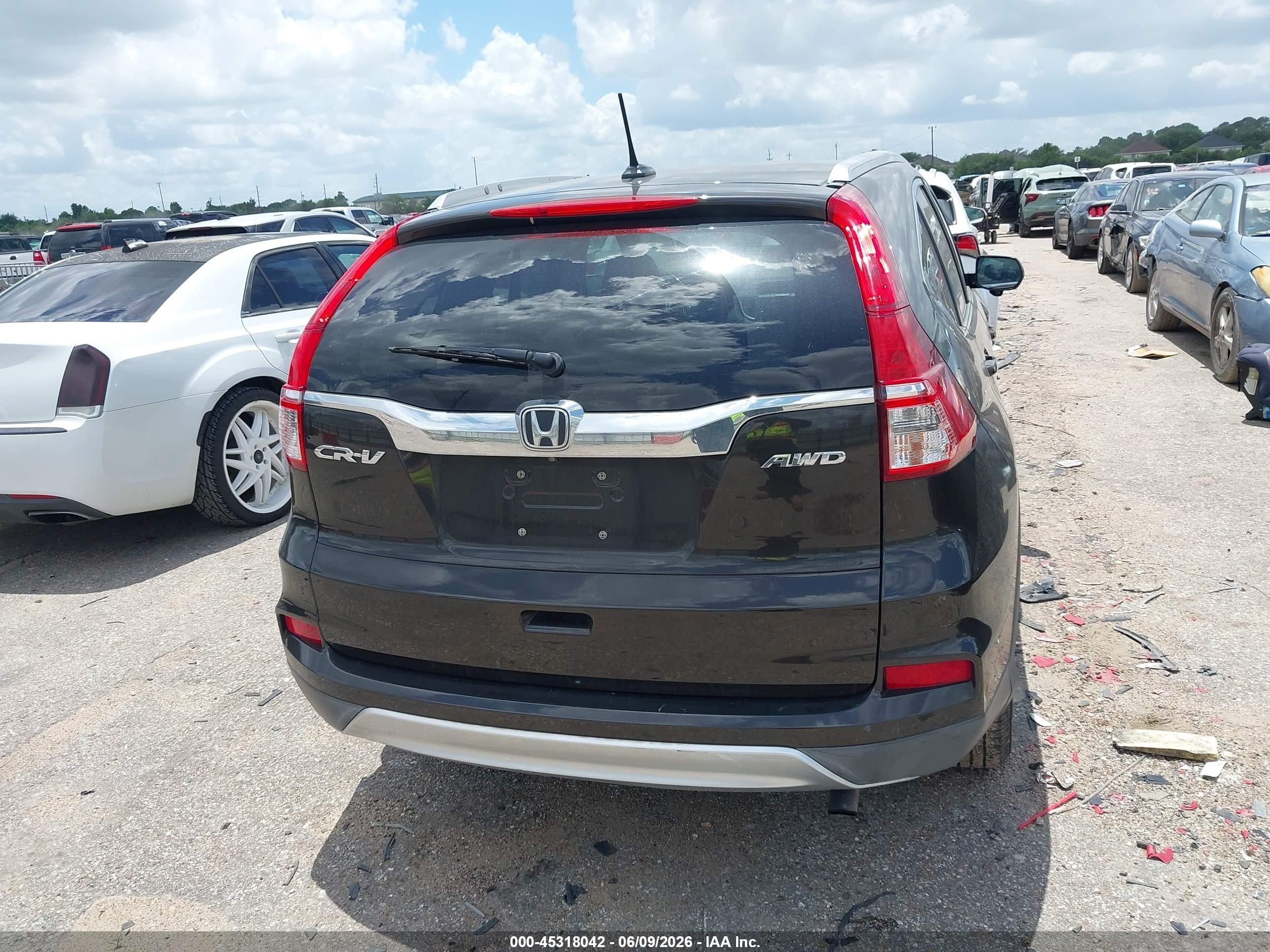 2015 Honda Cr-v Ex-l Black vin: 2HKRM4H72FH684663