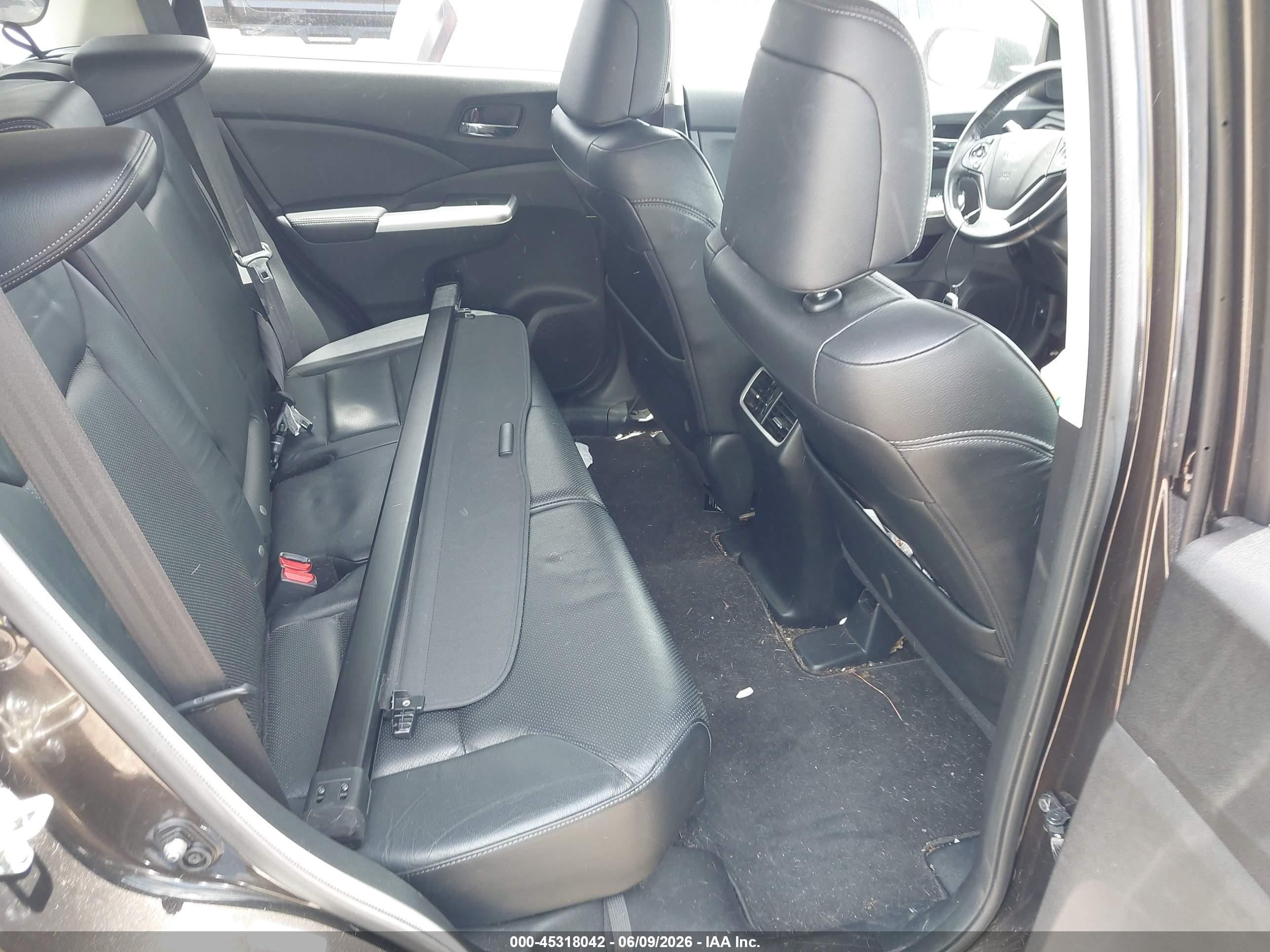 2015 Honda Cr-v Ex-l Black vin: 2HKRM4H72FH684663