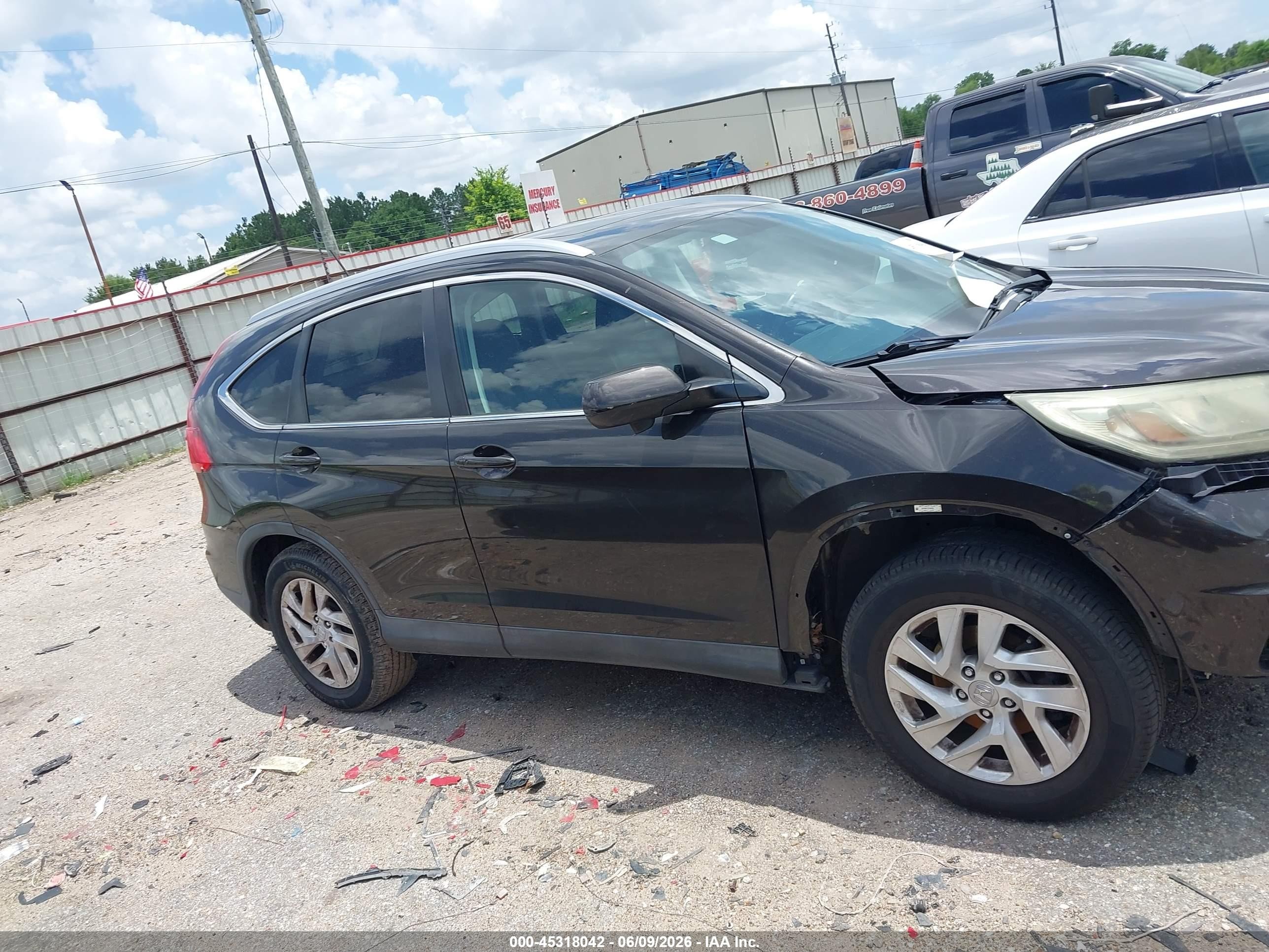 2015 Honda Cr-v Ex-l Black vin: 2HKRM4H72FH684663