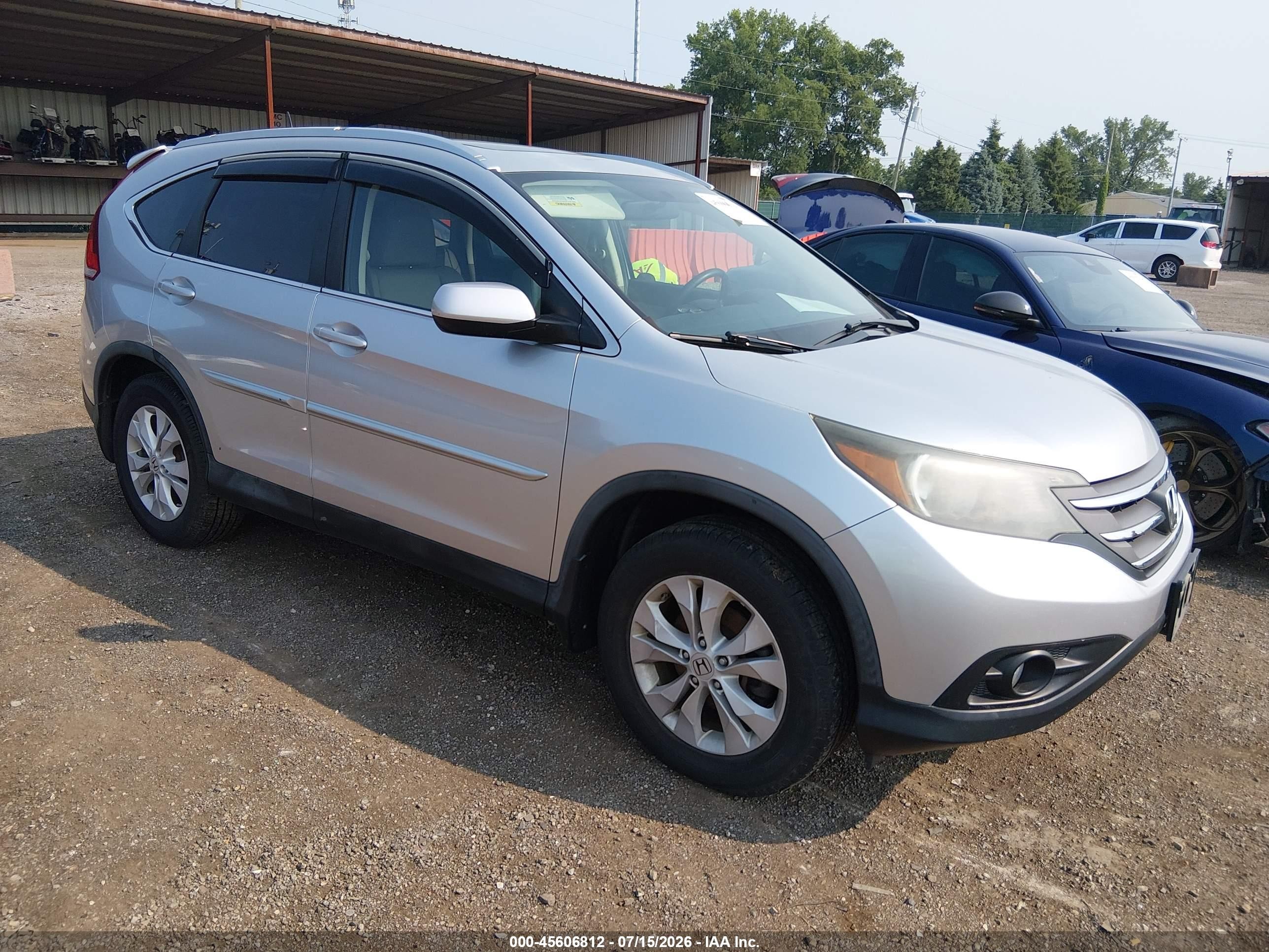 2012 Honda Cr-v Ex-l Серебряный vin: 2HKRM4H73CH608459