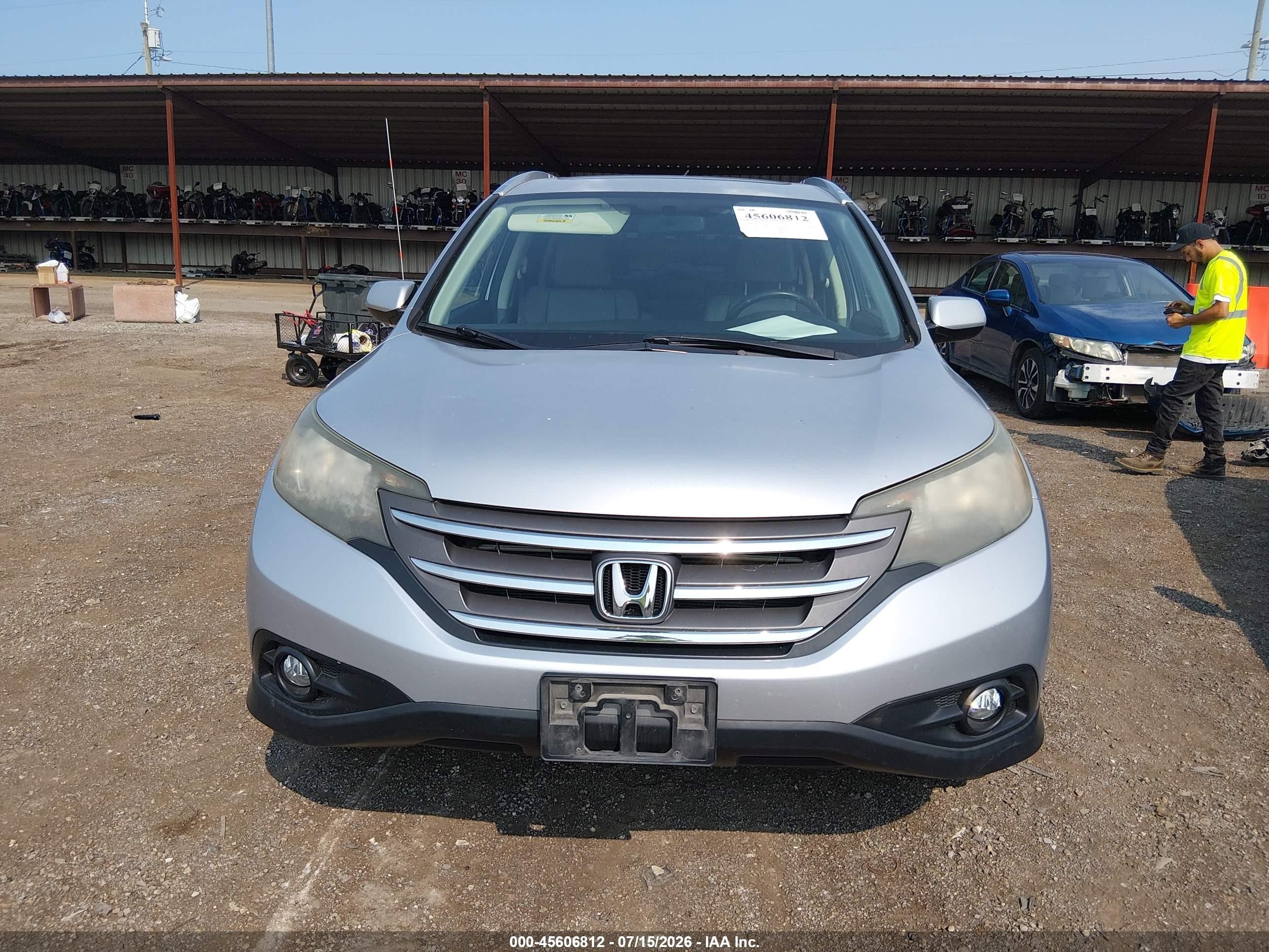 2012 Honda Cr-v Ex-l Серебряный vin: 2HKRM4H73CH608459