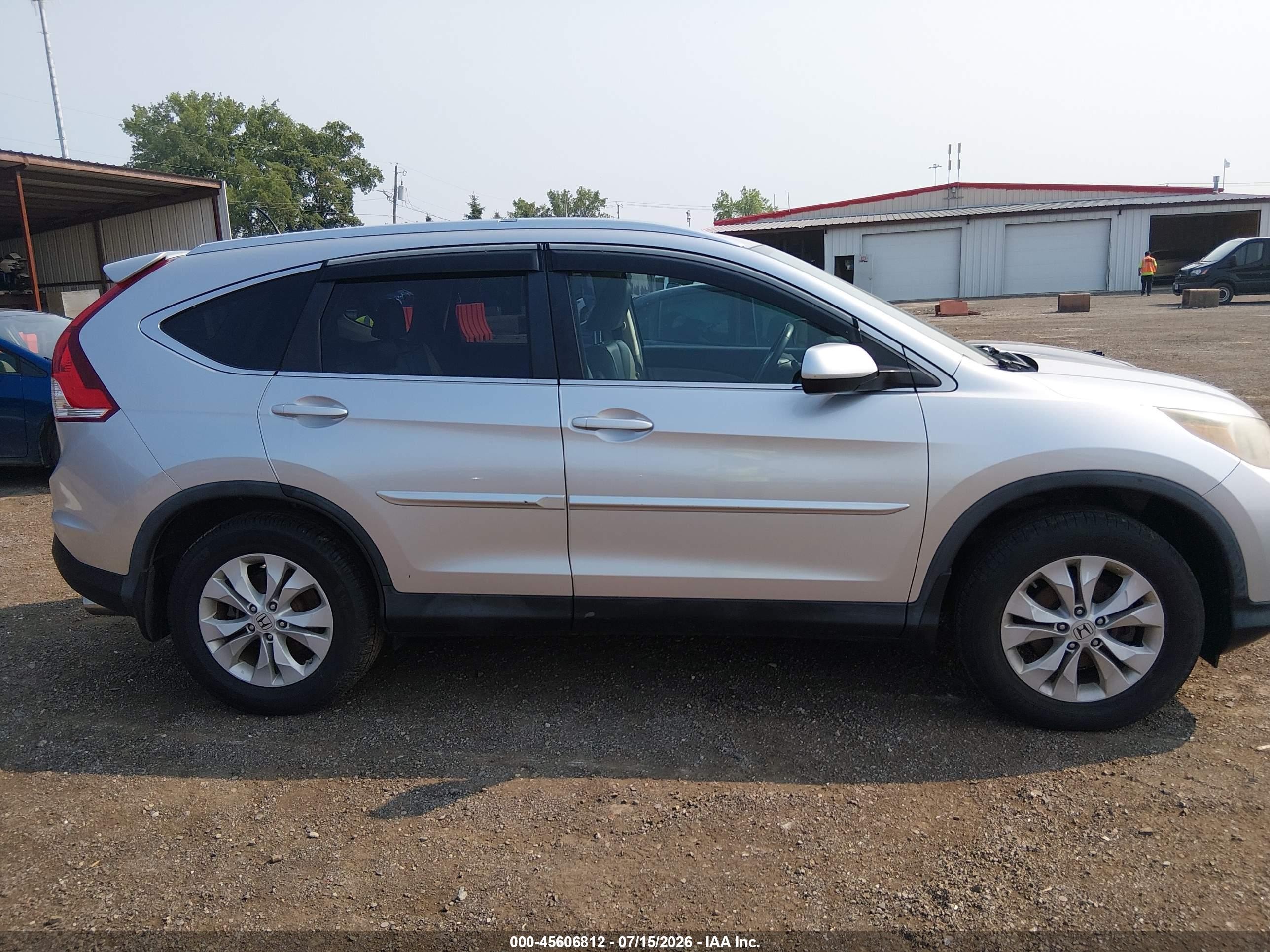 2012 Honda Cr-v Ex-l Серебряный vin: 2HKRM4H73CH608459