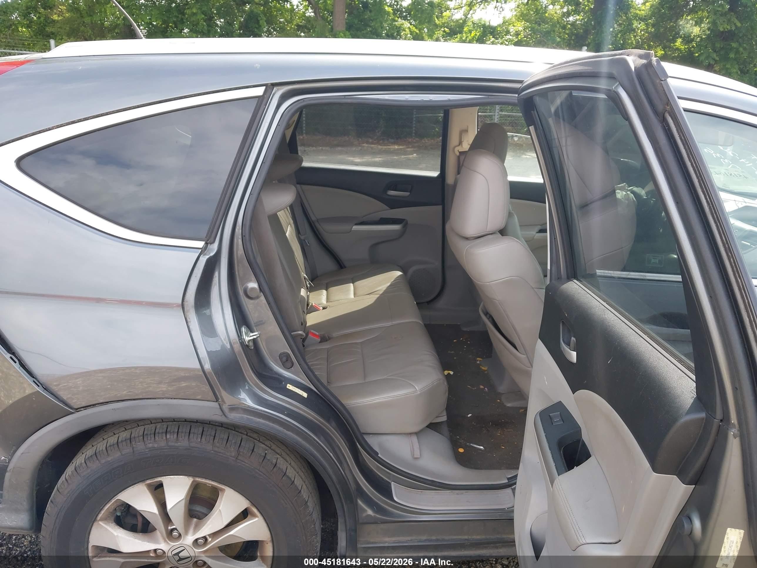 2012 Honda Cr-v Ex-l Gray vin: 2HKRM4H73CH627335