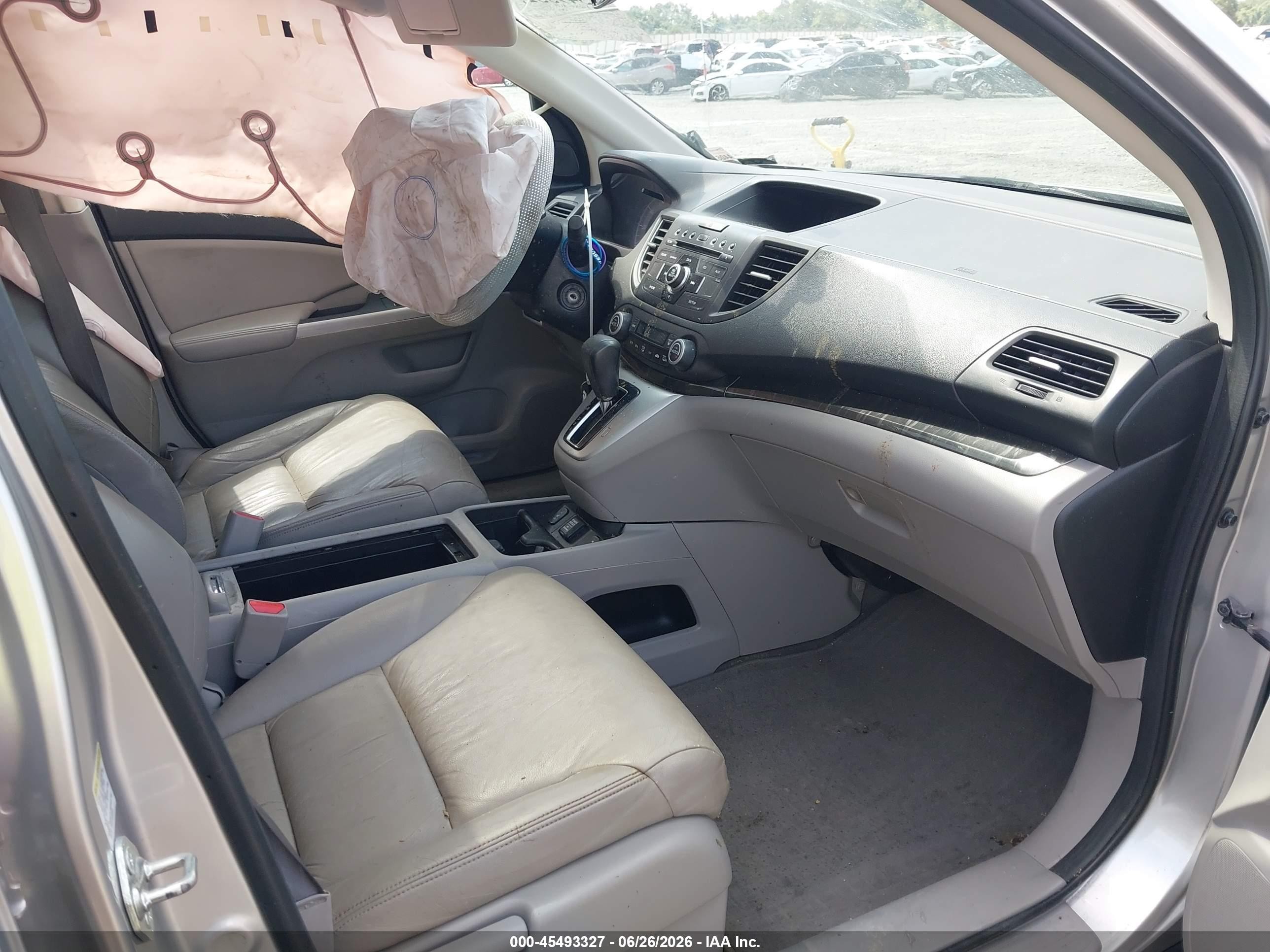 2012 Honda Cr-v Ex-l Silver vin: 2HKRM4H73CH627996