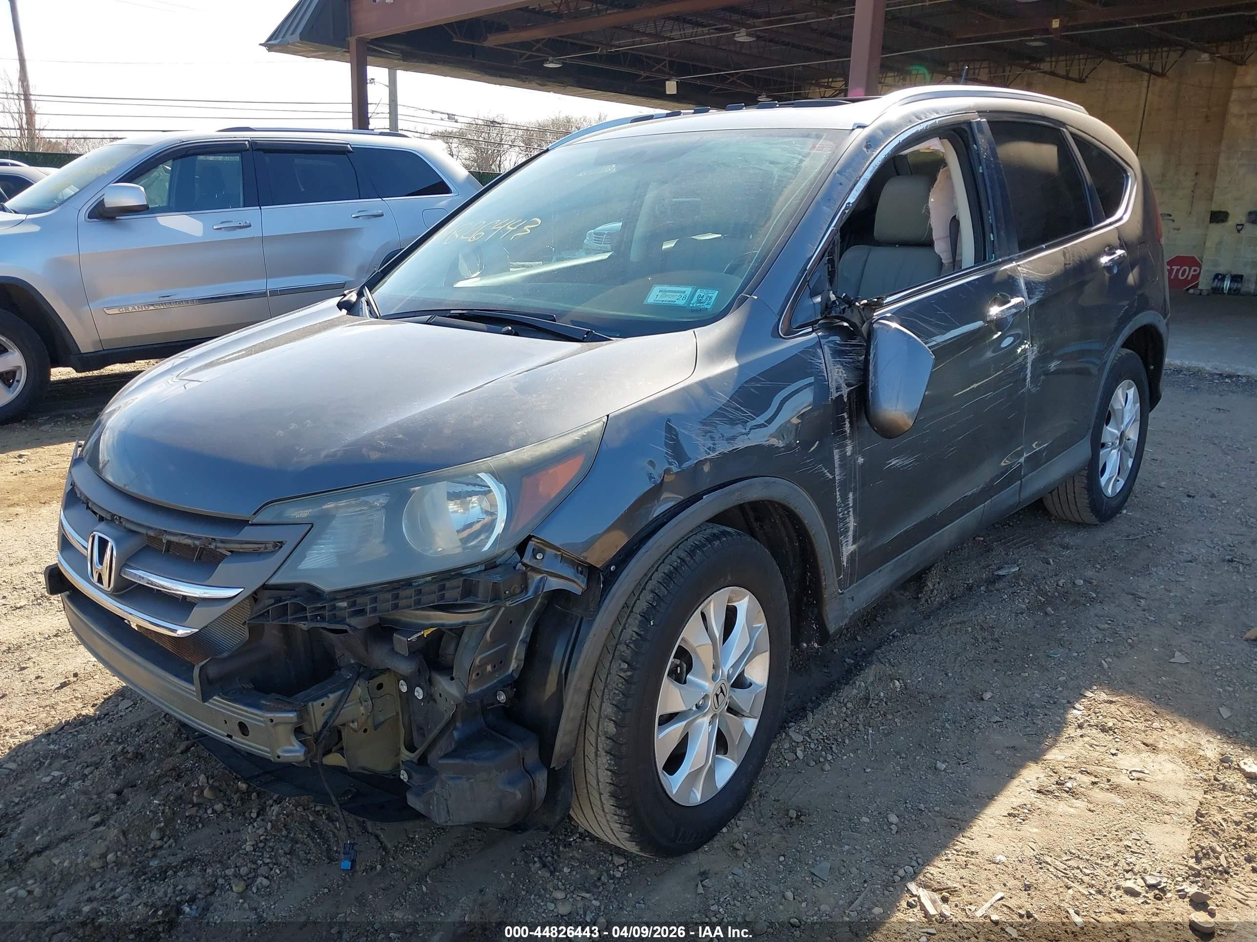 2013 Honda Cr-v Ex-l Gray vin: 2HKRM4H73DH640734