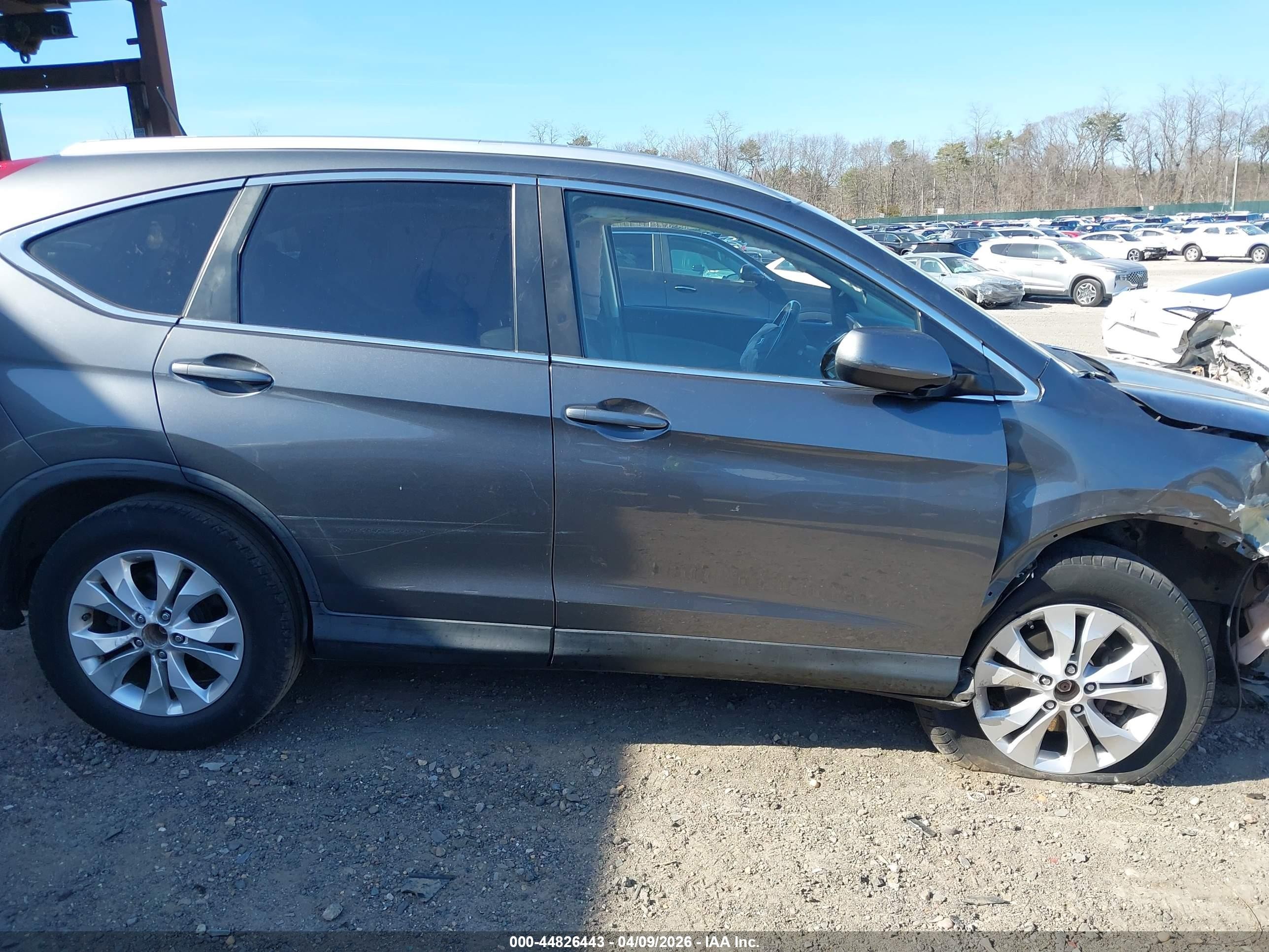 2013 Honda Cr-v Ex-l Gray vin: 2HKRM4H73DH640734