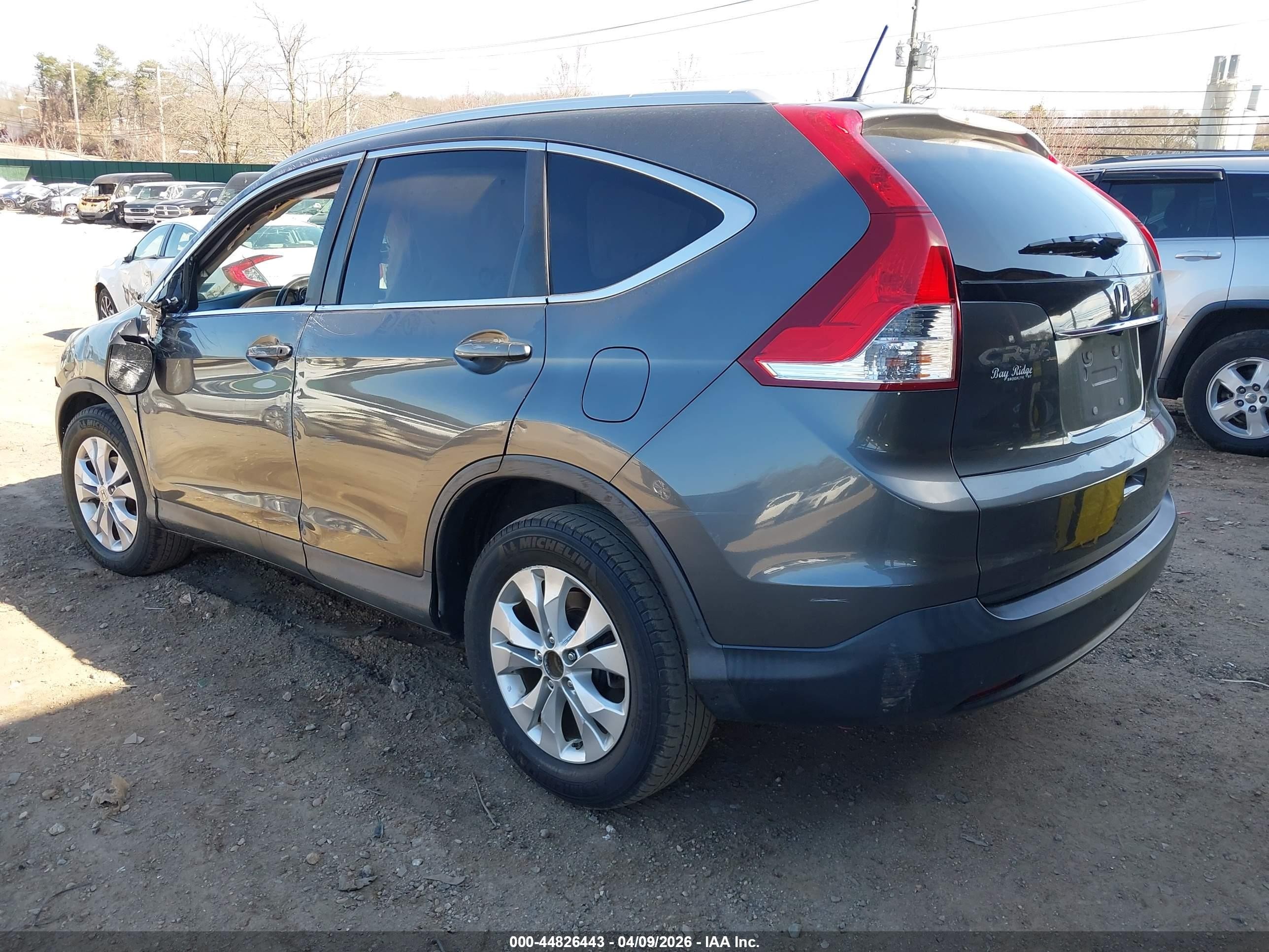 2013 Honda Cr-v Ex-l Gray vin: 2HKRM4H73DH640734