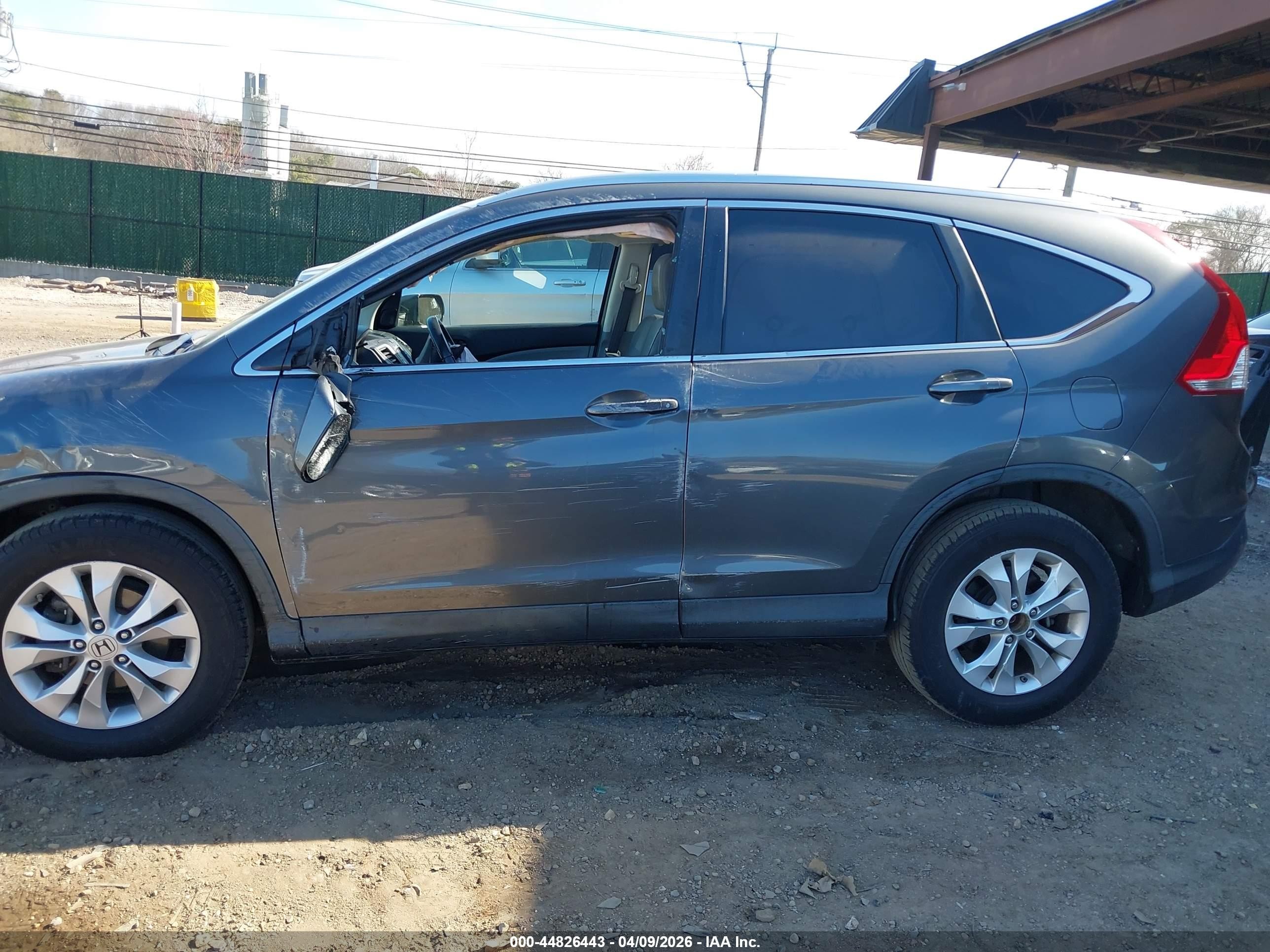 2013 Honda Cr-v Ex-l Gray vin: 2HKRM4H73DH640734