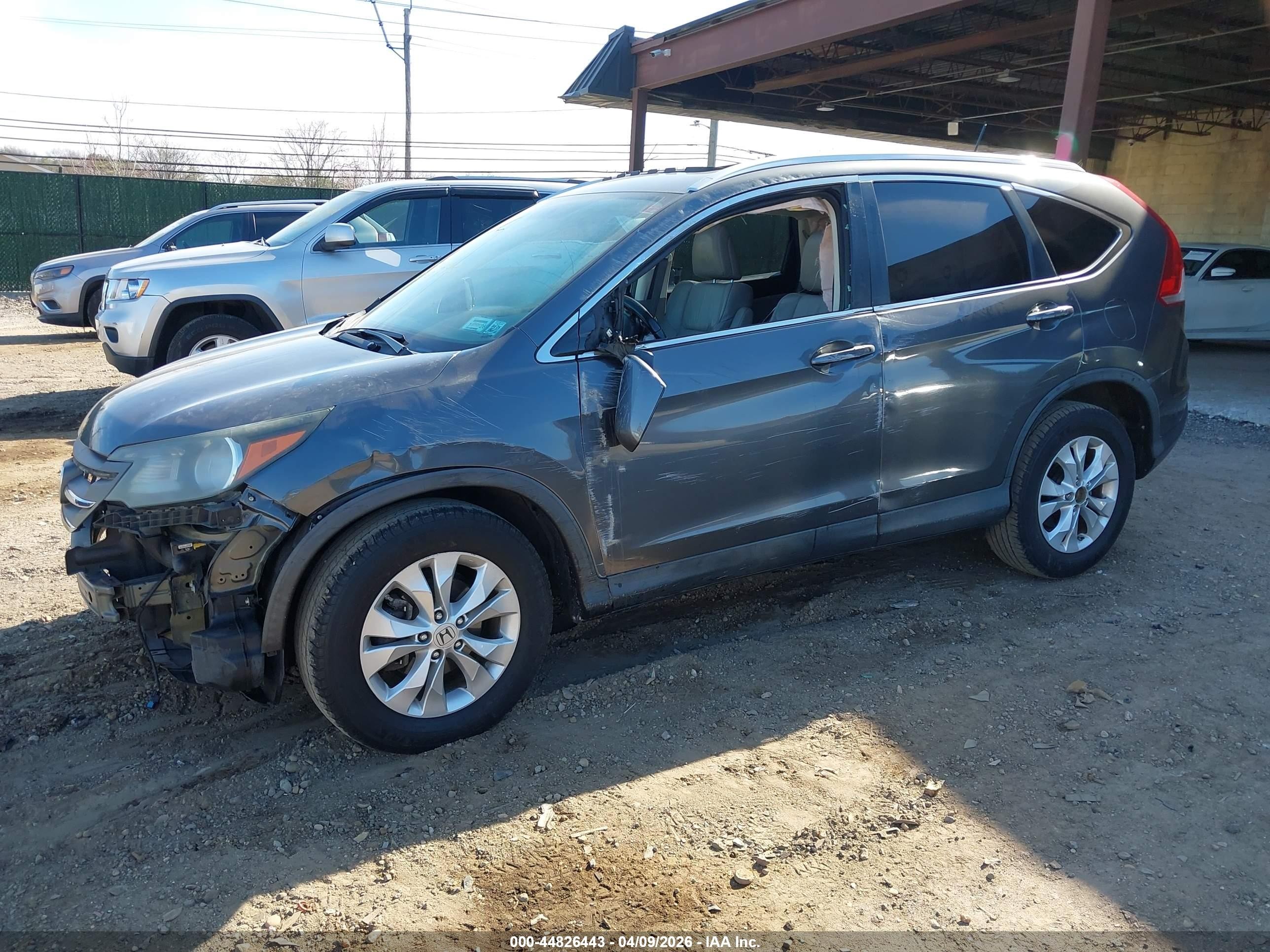2013 Honda Cr-v Ex-l Gray vin: 2HKRM4H73DH640734