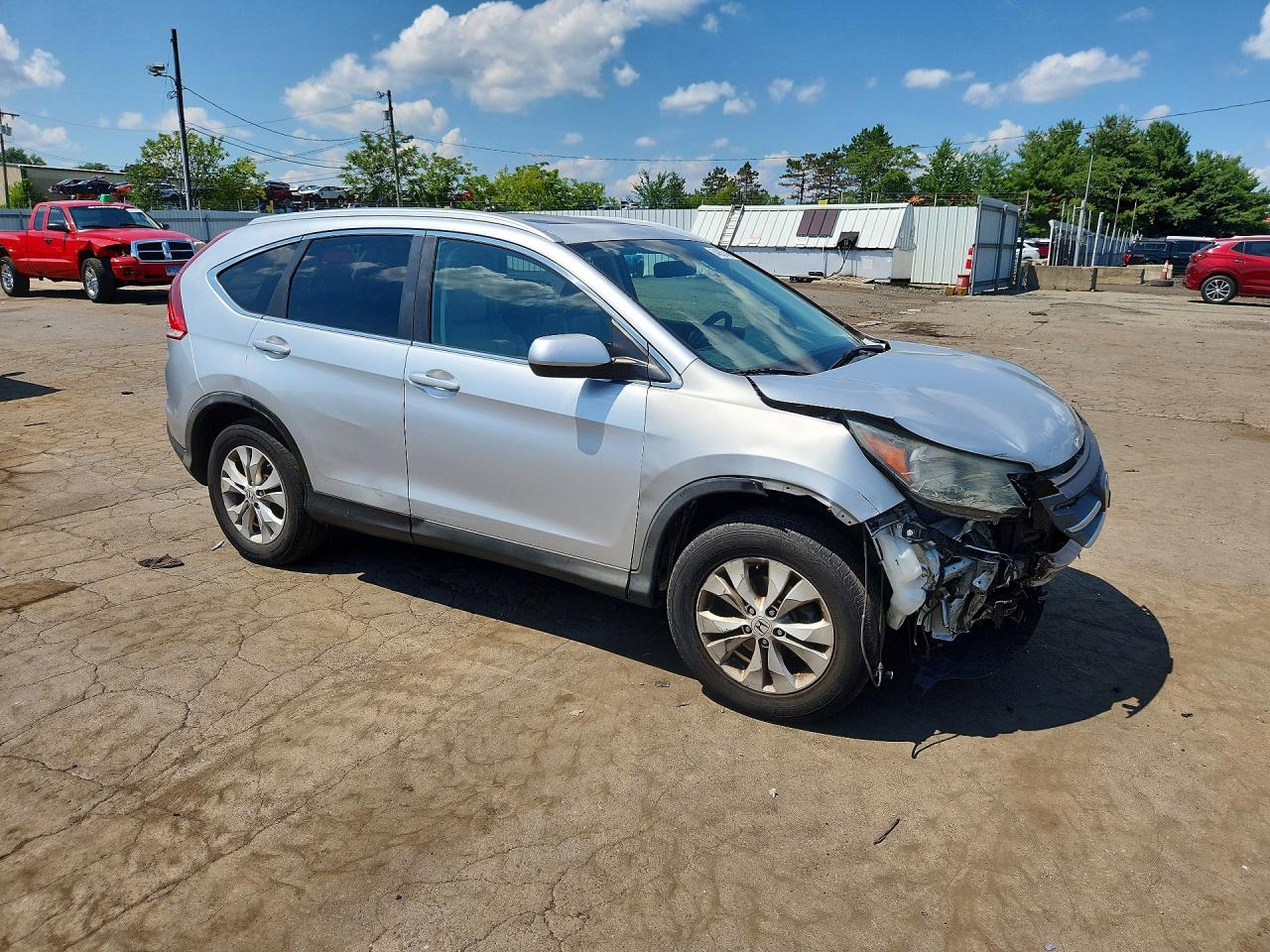 2013 Honda Cr-v Exl Silver vin: 2HKRM4H73DH646100