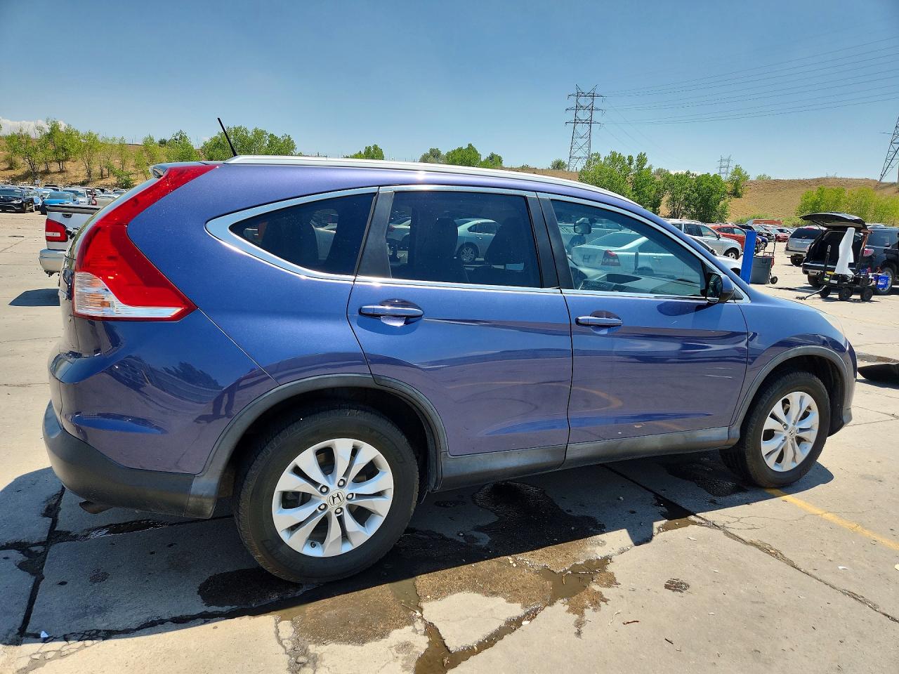 2013 Honda Cr-v Exl Blue vin: 2HKRM4H73DH684524