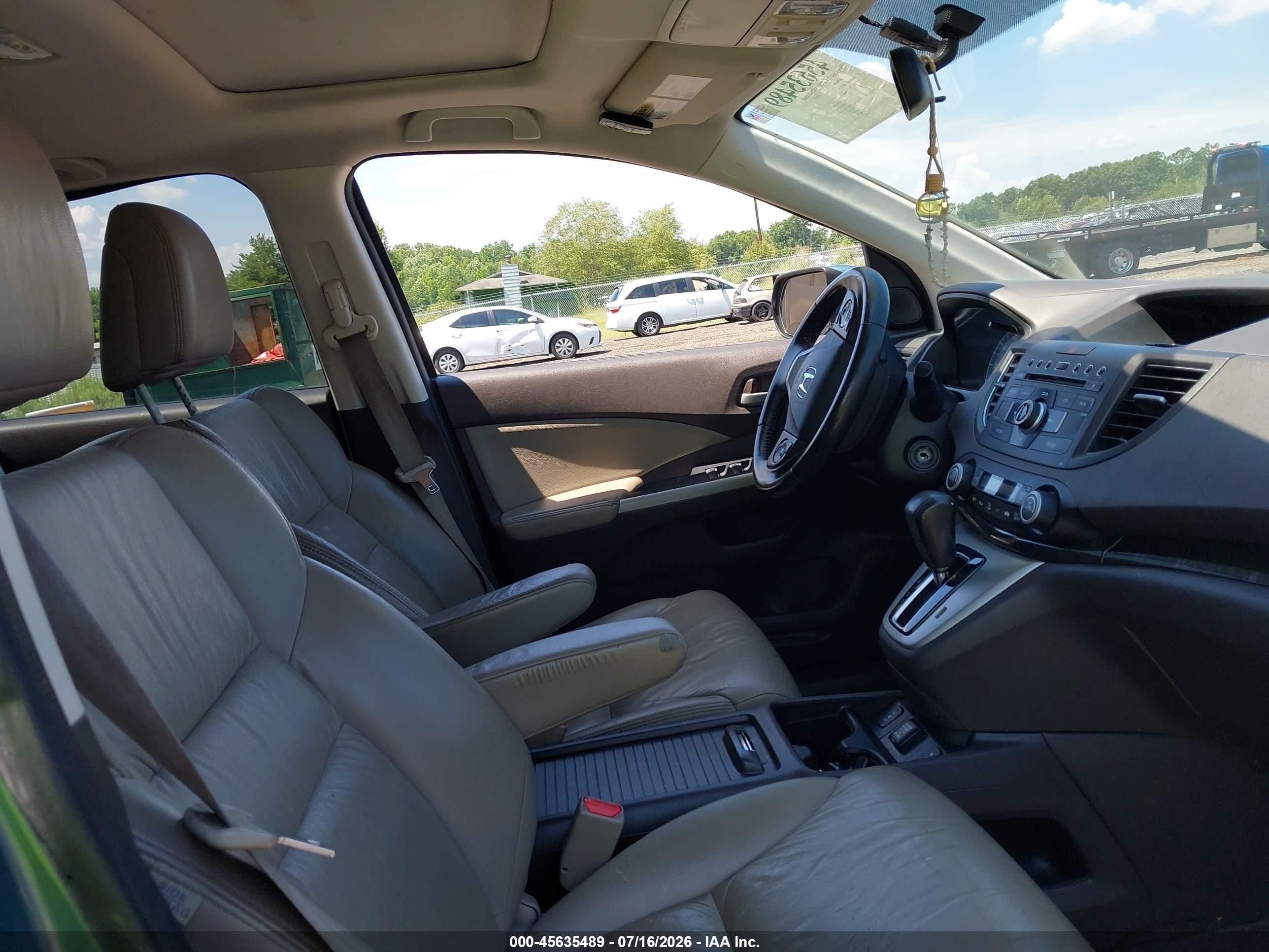 2013 Honda Cr-v Ex-l Light Blue vin: 2HKRM4H73DH689254