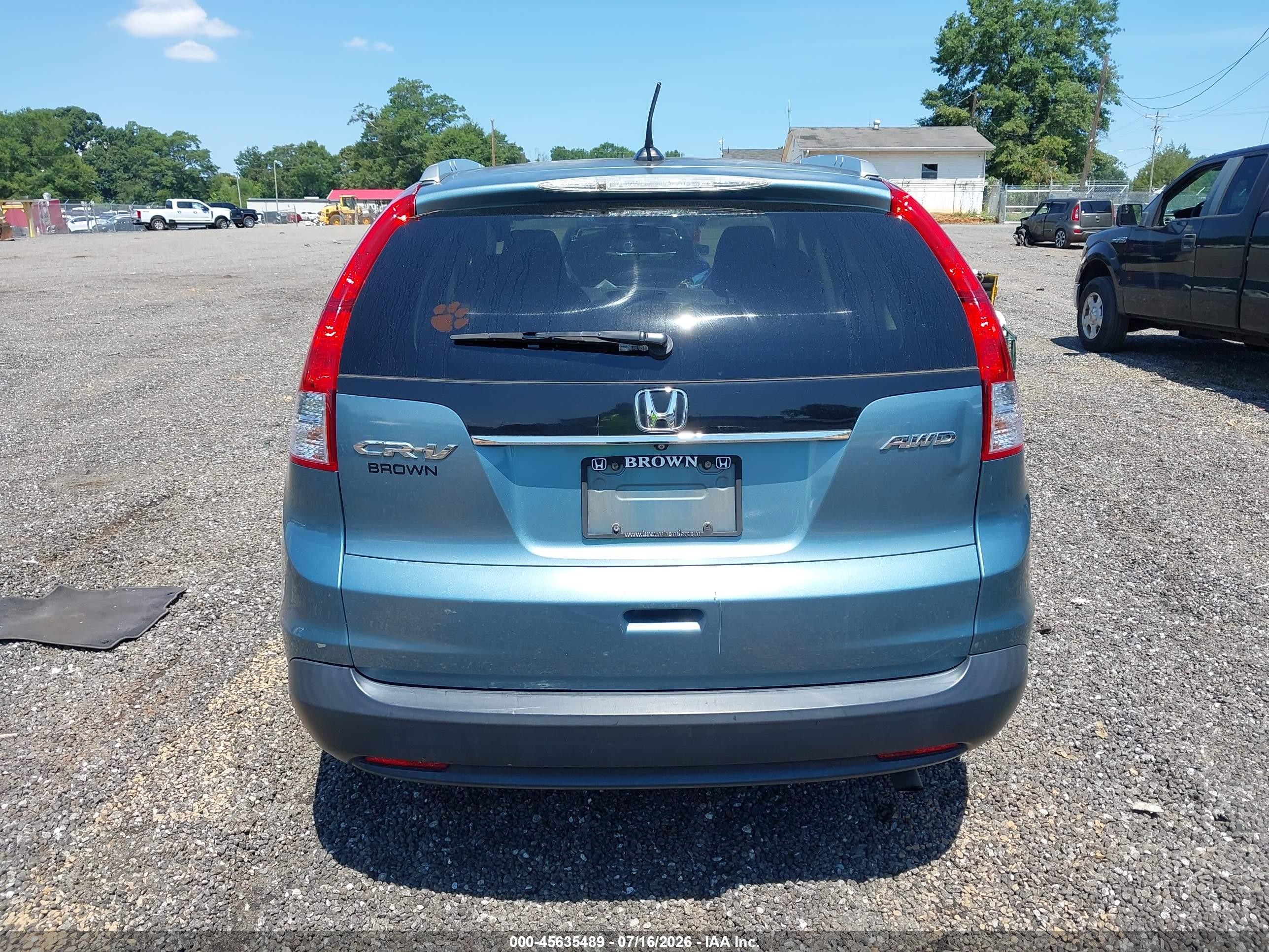 2013 Honda Cr-v Ex-l Light Blue vin: 2HKRM4H73DH689254