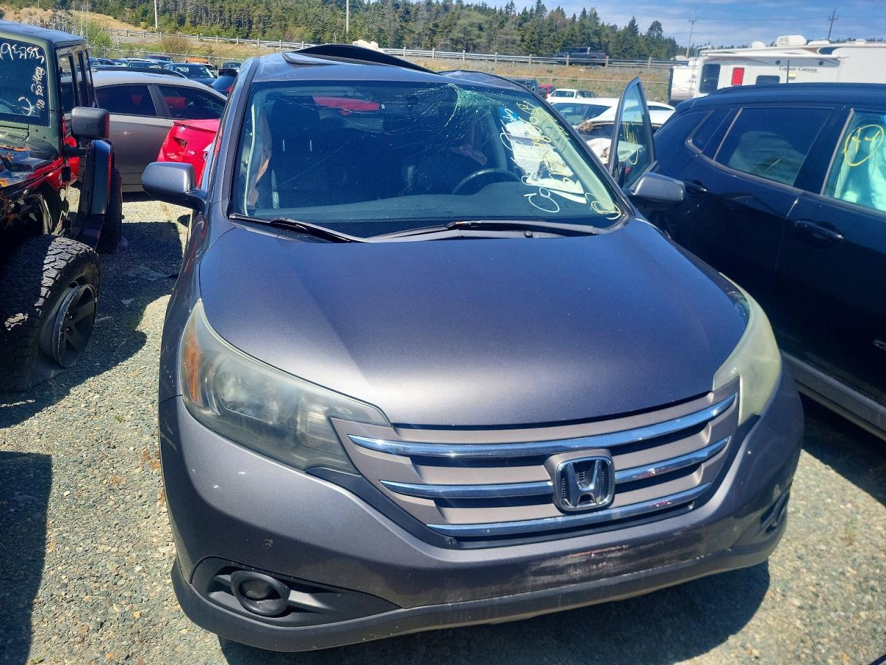 2014 Honda Cr-v Exl Серый vin: 2HKRM4H73EH129333