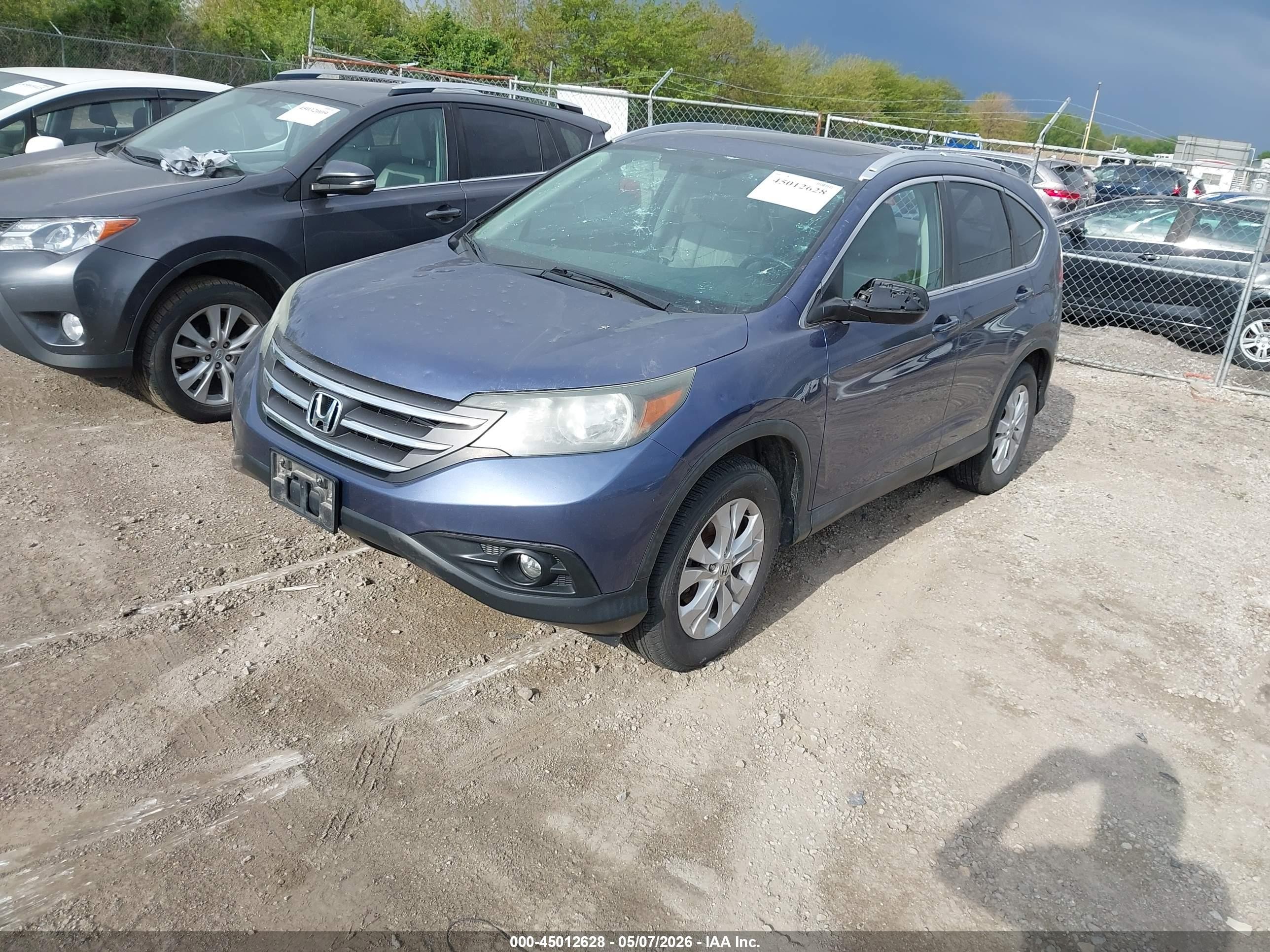 2014 Honda Cr-v Ex-l Синий vin: 2HKRM4H73EH607251
