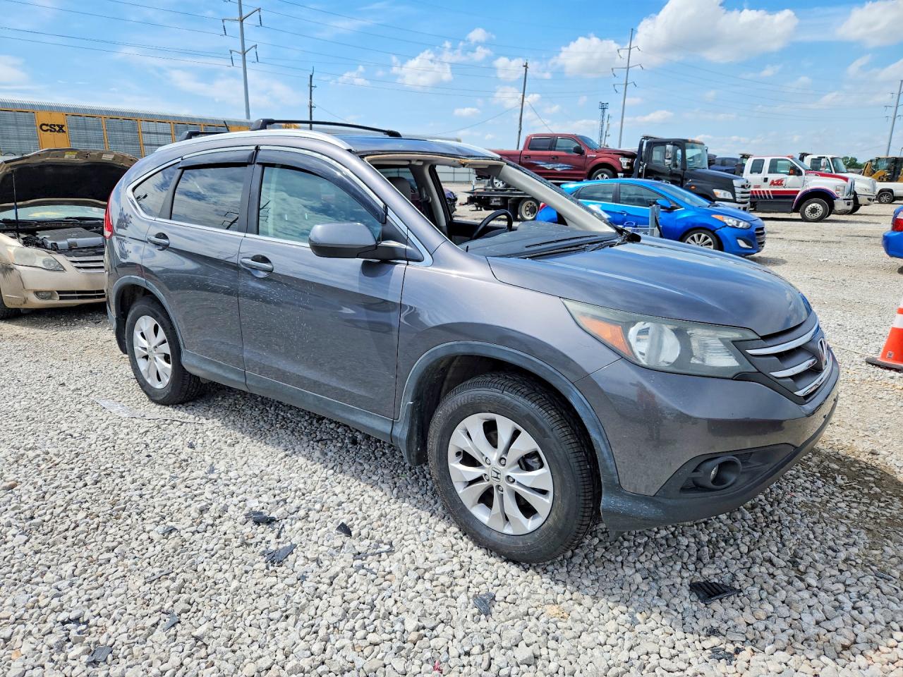2014 Honda Cr-v Exl Gray vin: 2HKRM4H73EH612840