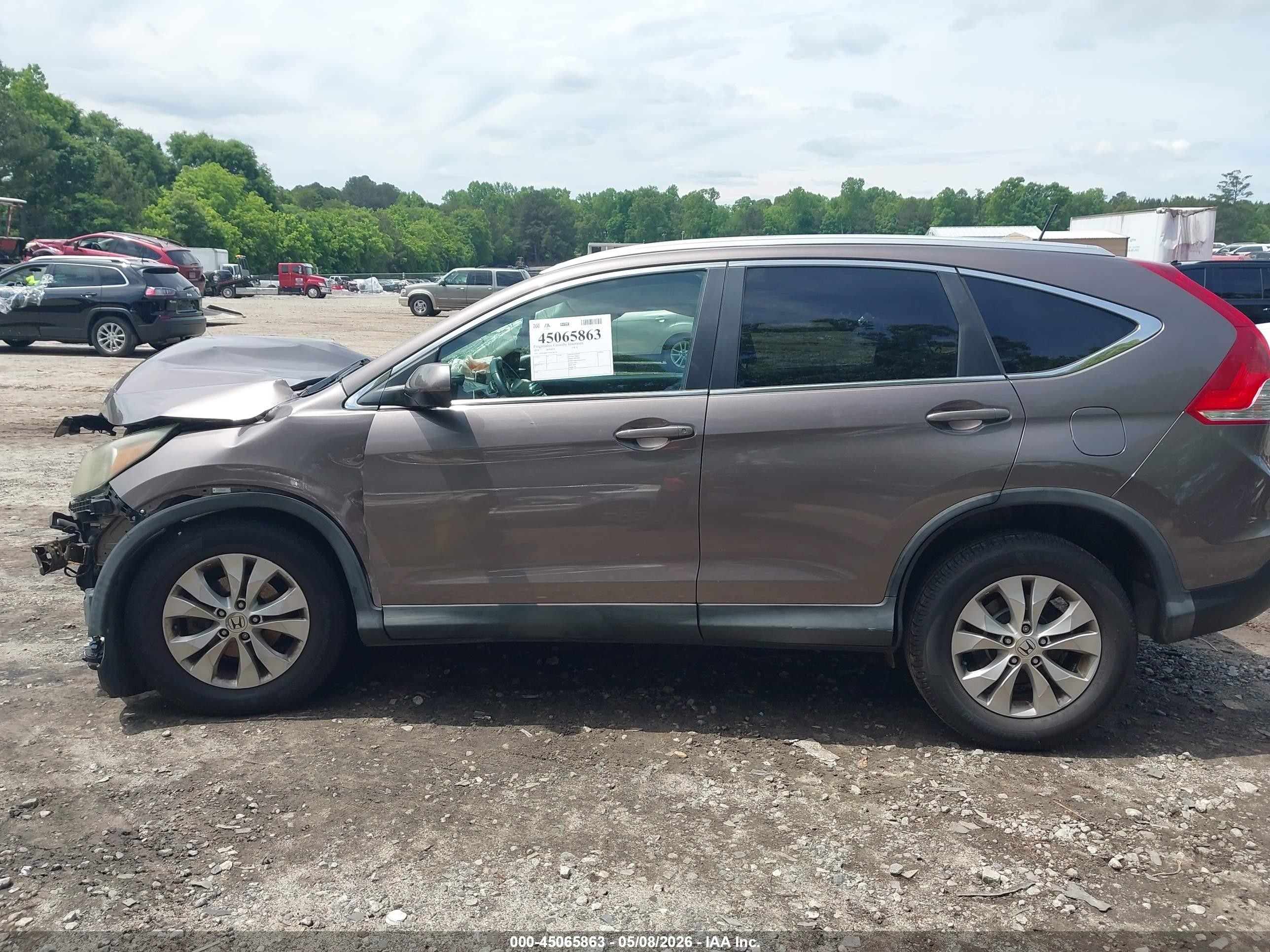 2014 Honda Cr-v Ex-l Gray vin: 2HKRM4H73EH628228