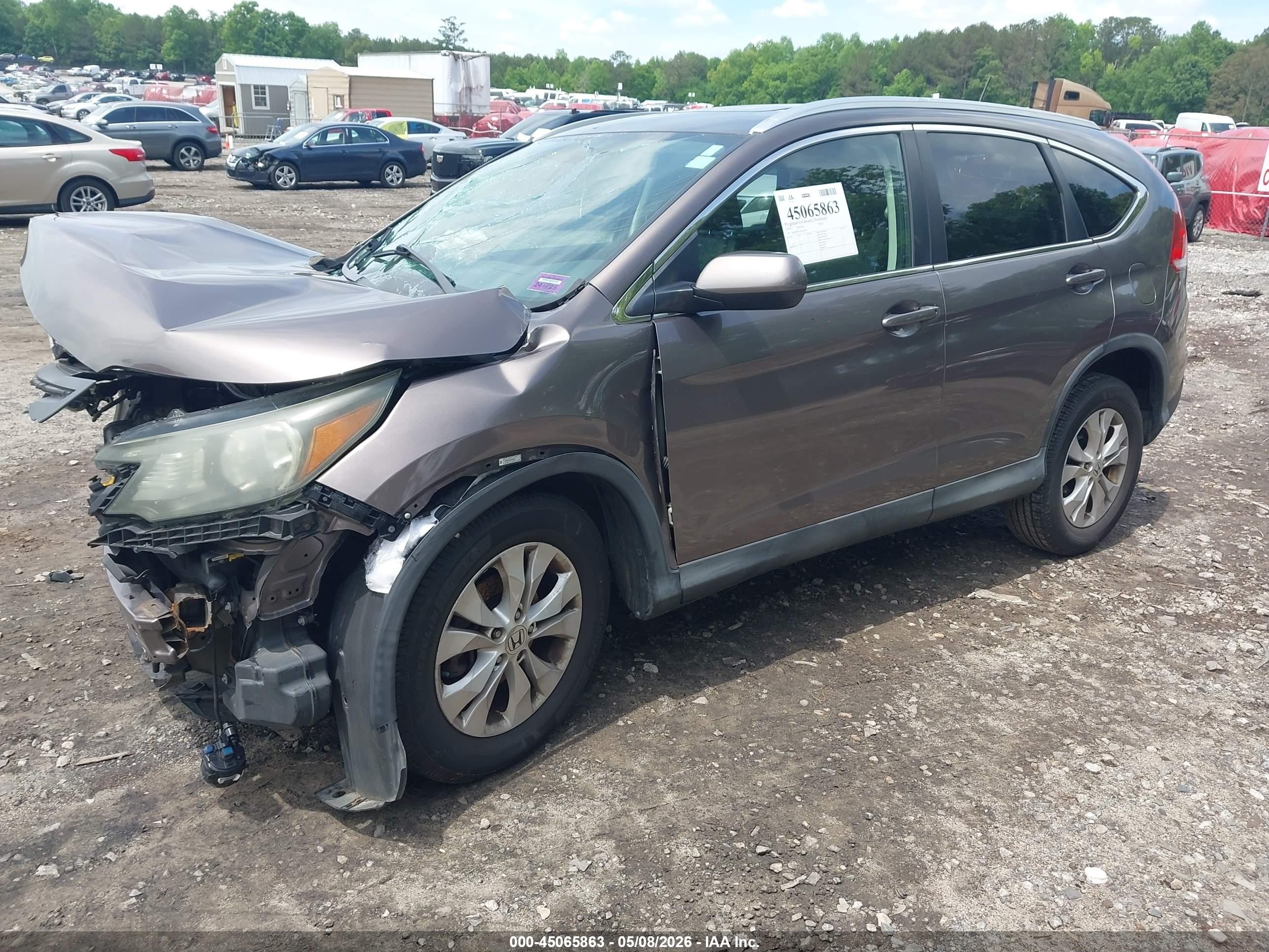 2014 Honda Cr-v Ex-l Gray vin: 2HKRM4H73EH628228