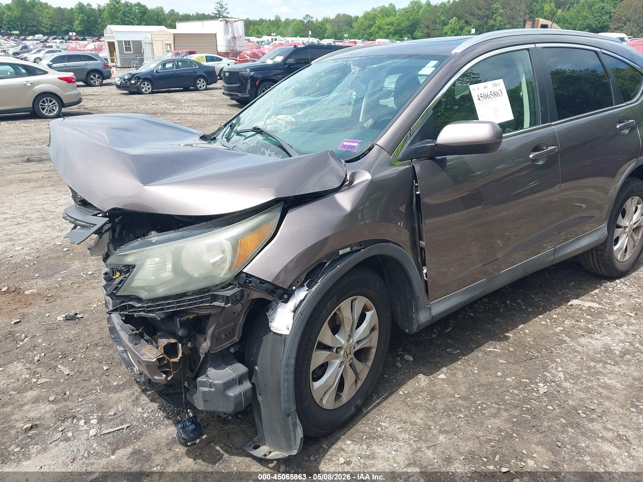 2014 Honda Cr-v Ex-l Gray vin: 2HKRM4H73EH628228
