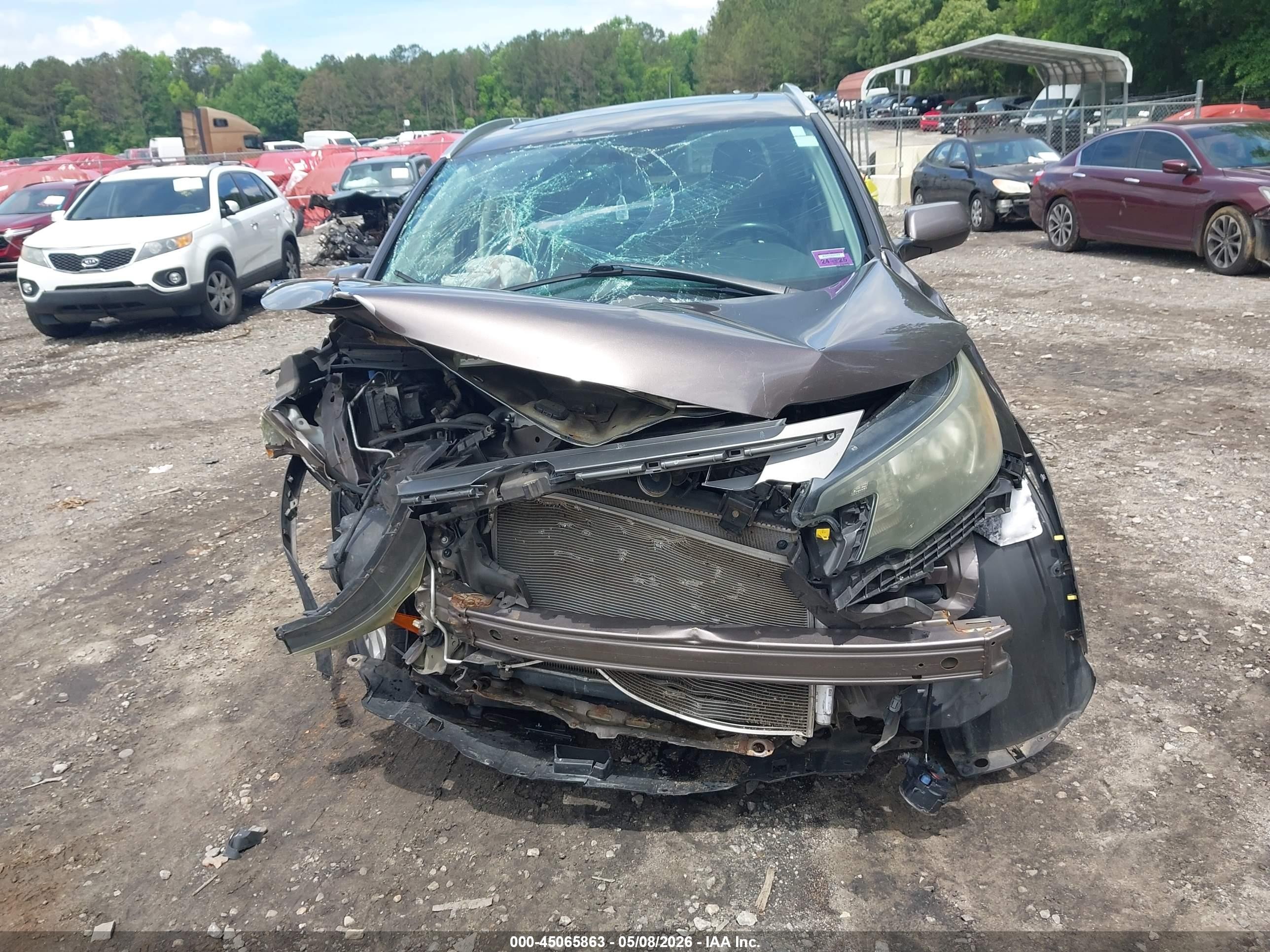 2014 Honda Cr-v Ex-l Gray vin: 2HKRM4H73EH628228