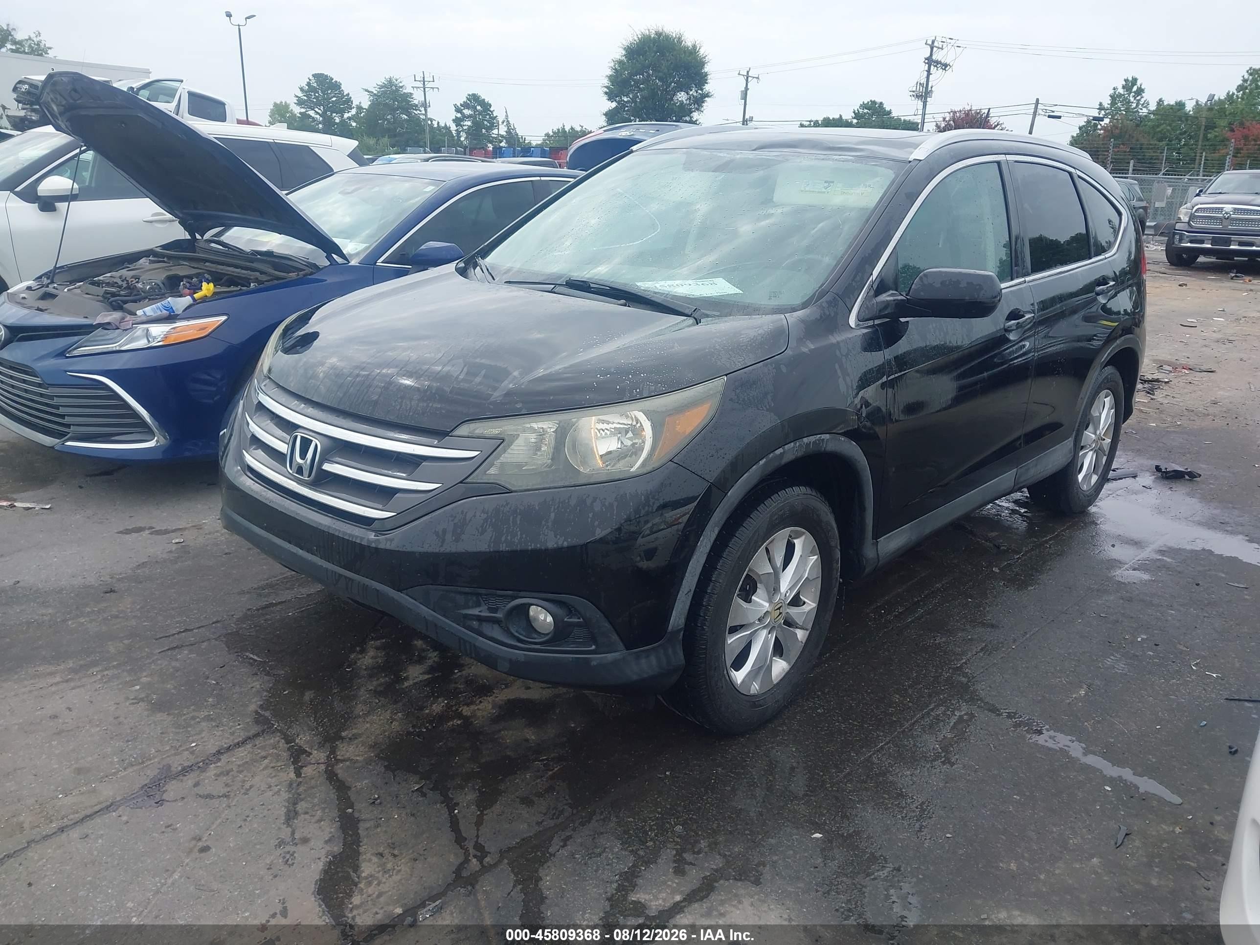 2014 Honda Cr-v Ex-l Black vin: 2HKRM4H73EH639519