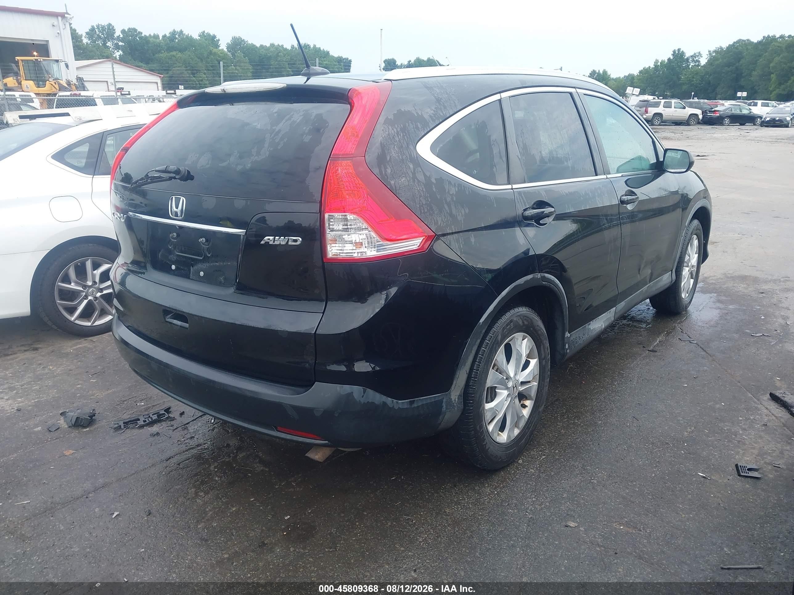 2014 Honda Cr-v Ex-l Black vin: 2HKRM4H73EH639519