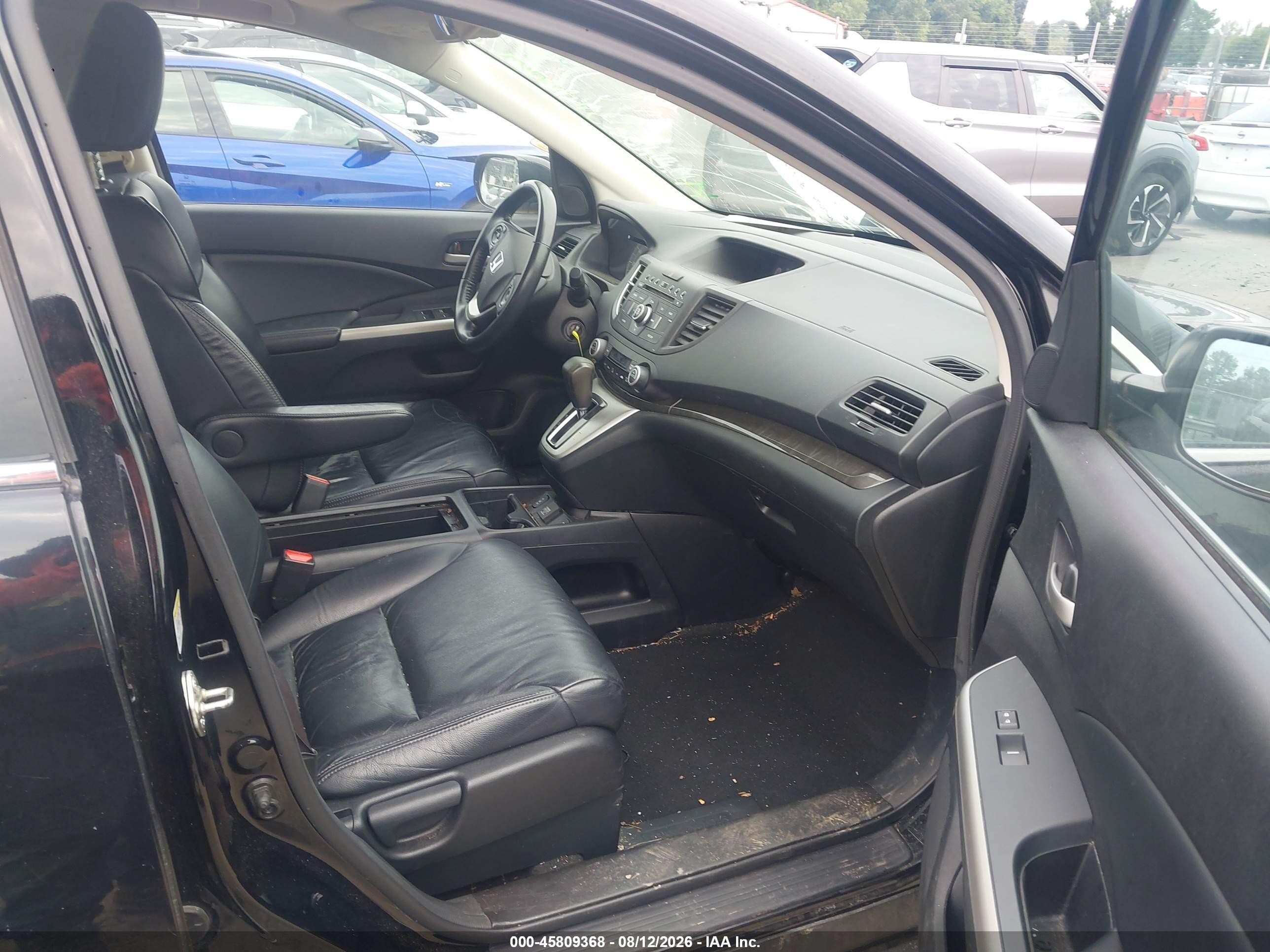 2014 Honda Cr-v Ex-l Black vin: 2HKRM4H73EH639519