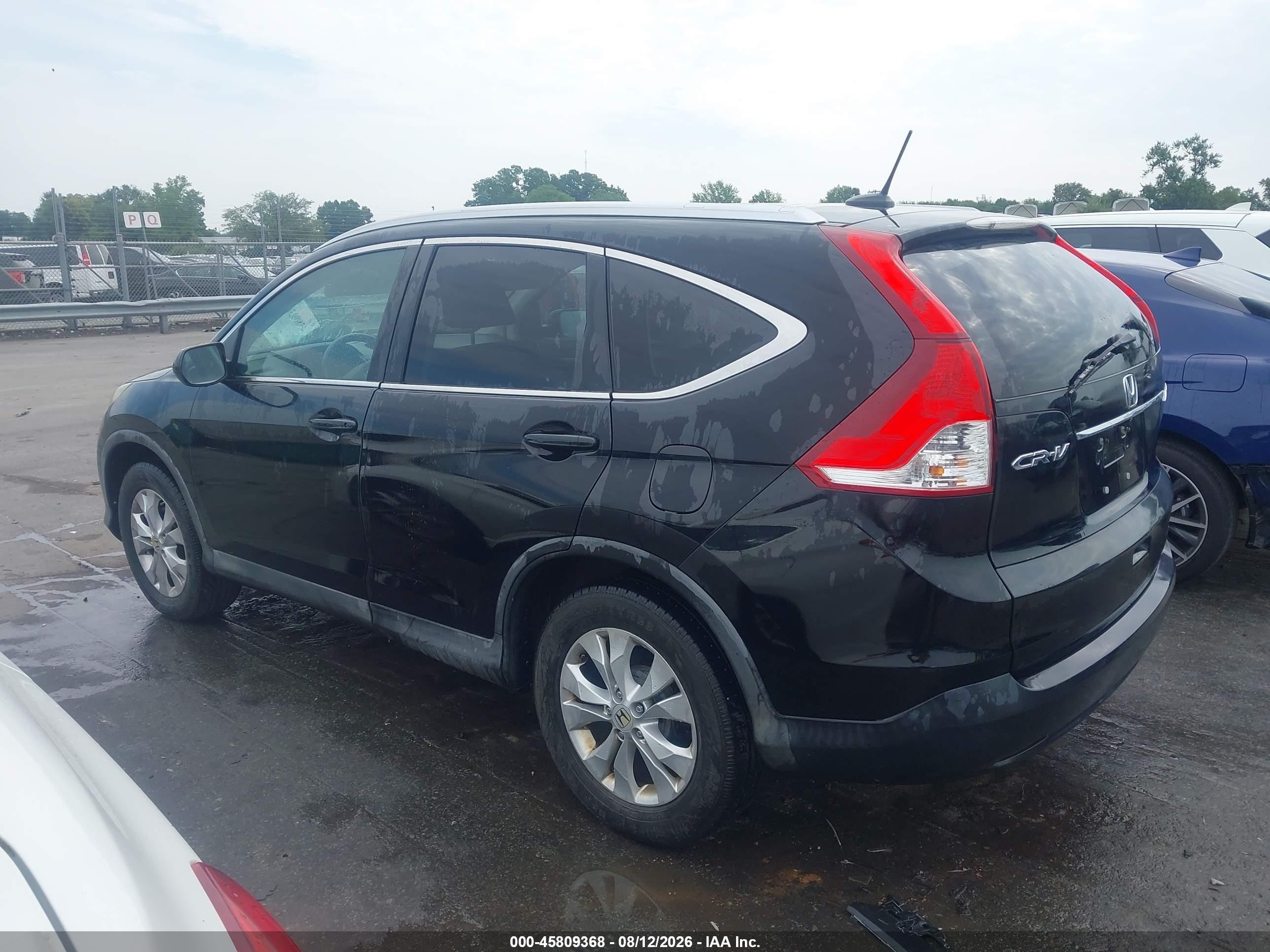 2014 Honda Cr-v Ex-l Black vin: 2HKRM4H73EH639519