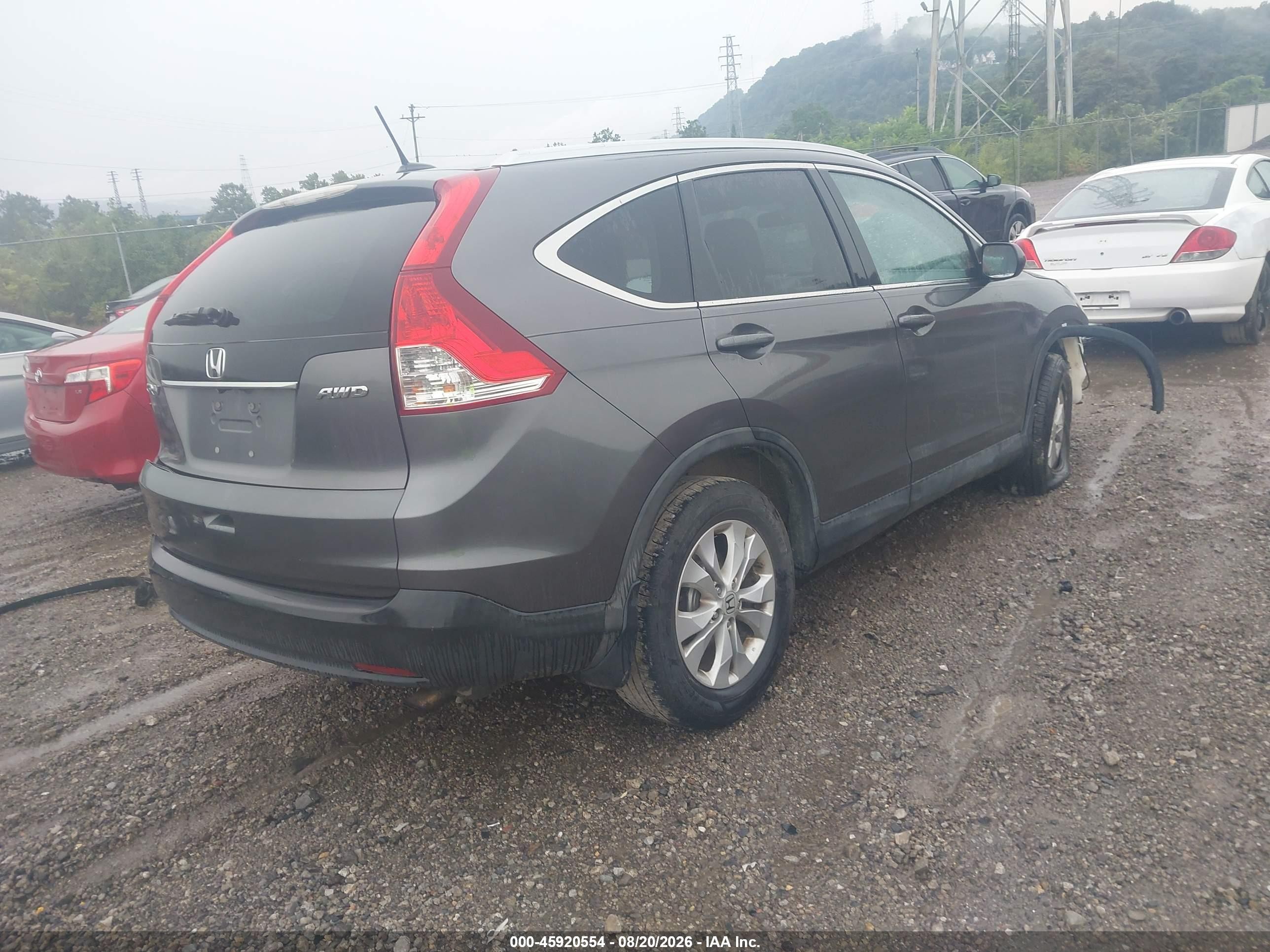2014 Honda Cr-v Ex-l Gray vin: 2HKRM4H73EH651511