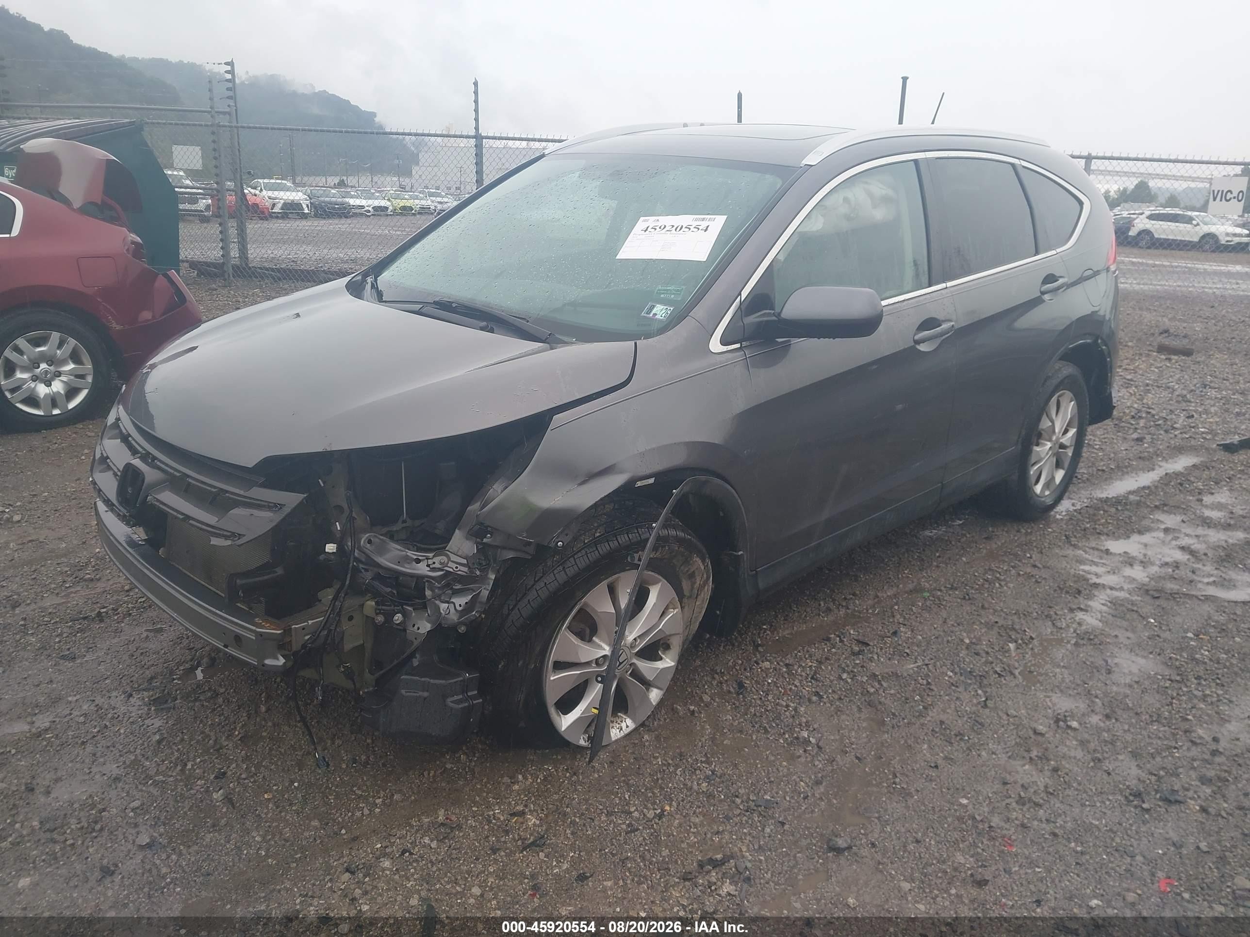 2014 Honda Cr-v Ex-l Gray vin: 2HKRM4H73EH651511