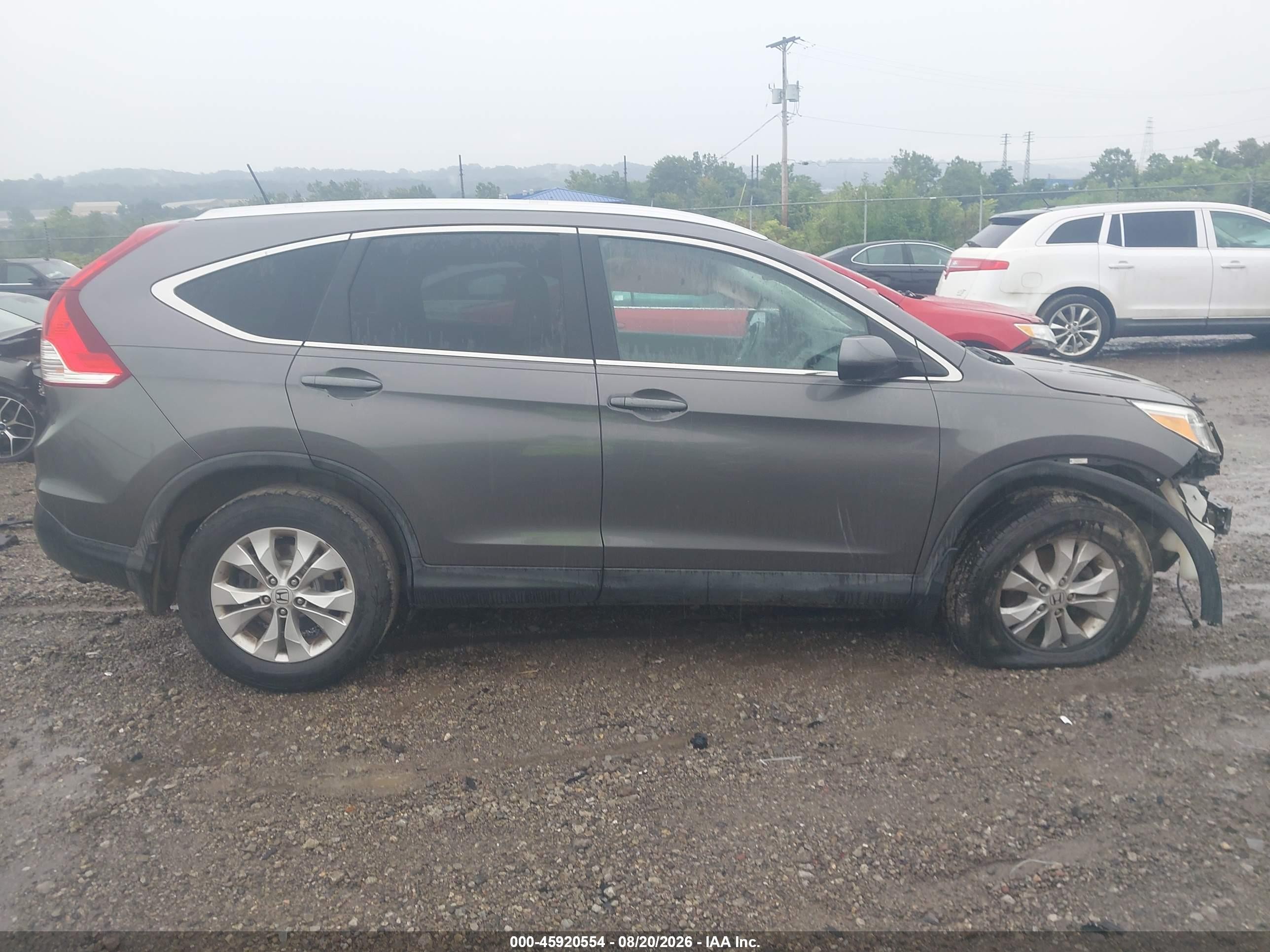 2014 Honda Cr-v Ex-l Gray vin: 2HKRM4H73EH651511