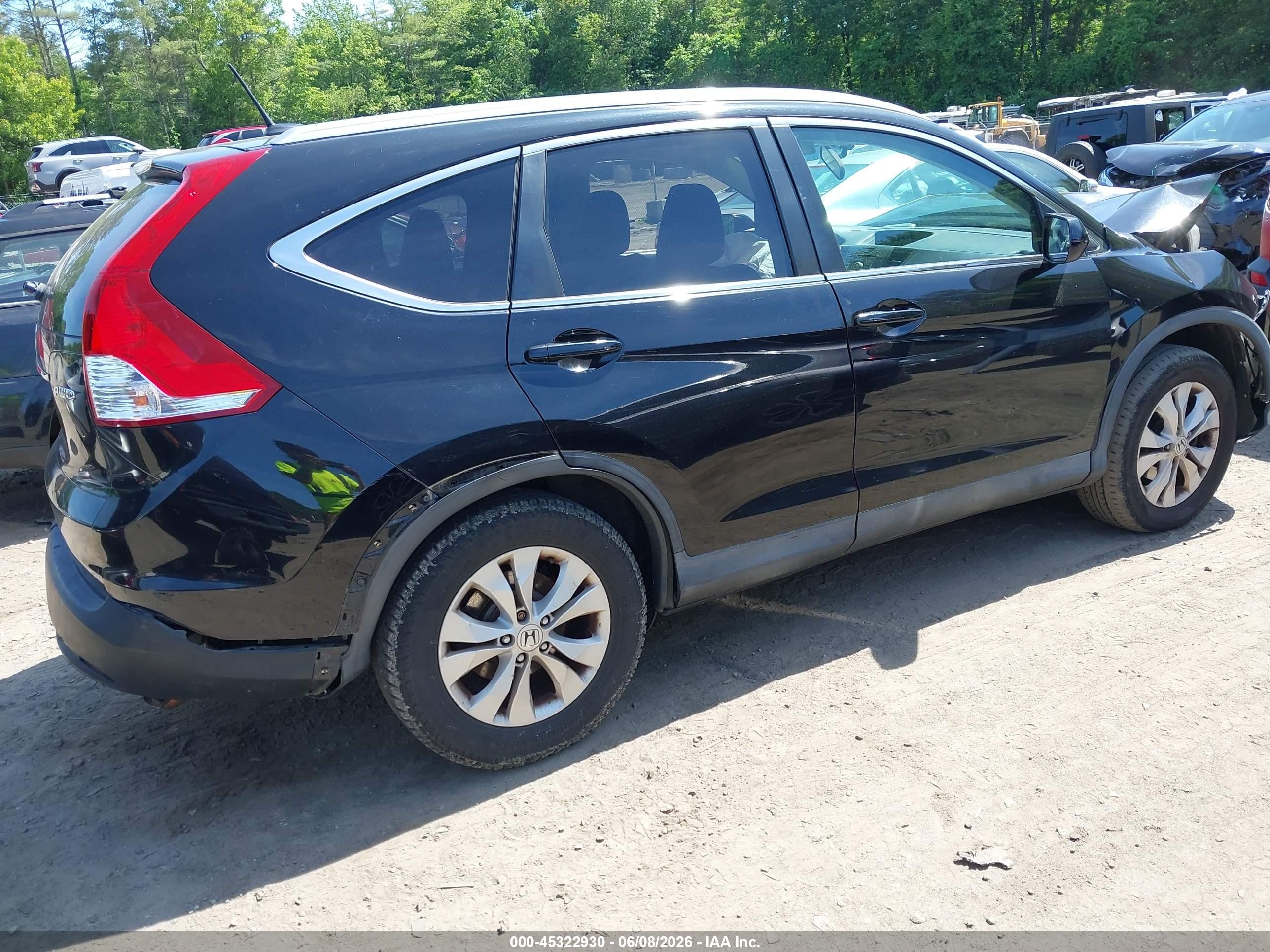 2014 Honda Cr-v Ex-l Black vin: 2HKRM4H73EH653999