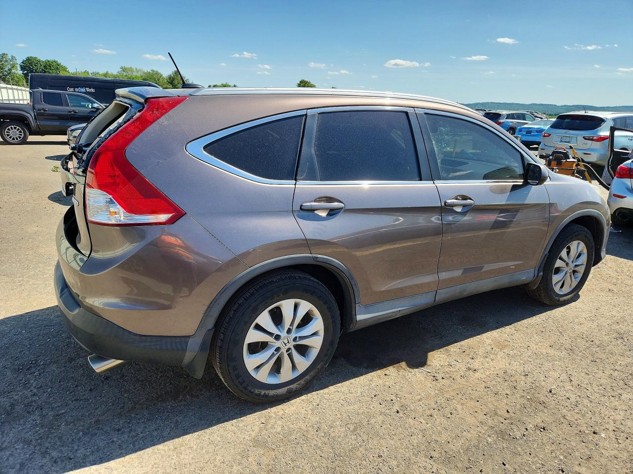 2014 Honda Cr-v Exl Gray vin: 2HKRM4H73EH660368