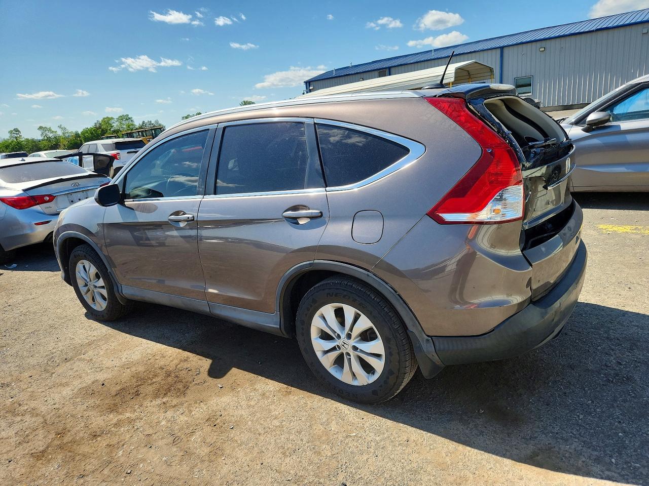 2014 Honda Cr-v Exl Gray vin: 2HKRM4H73EH660368