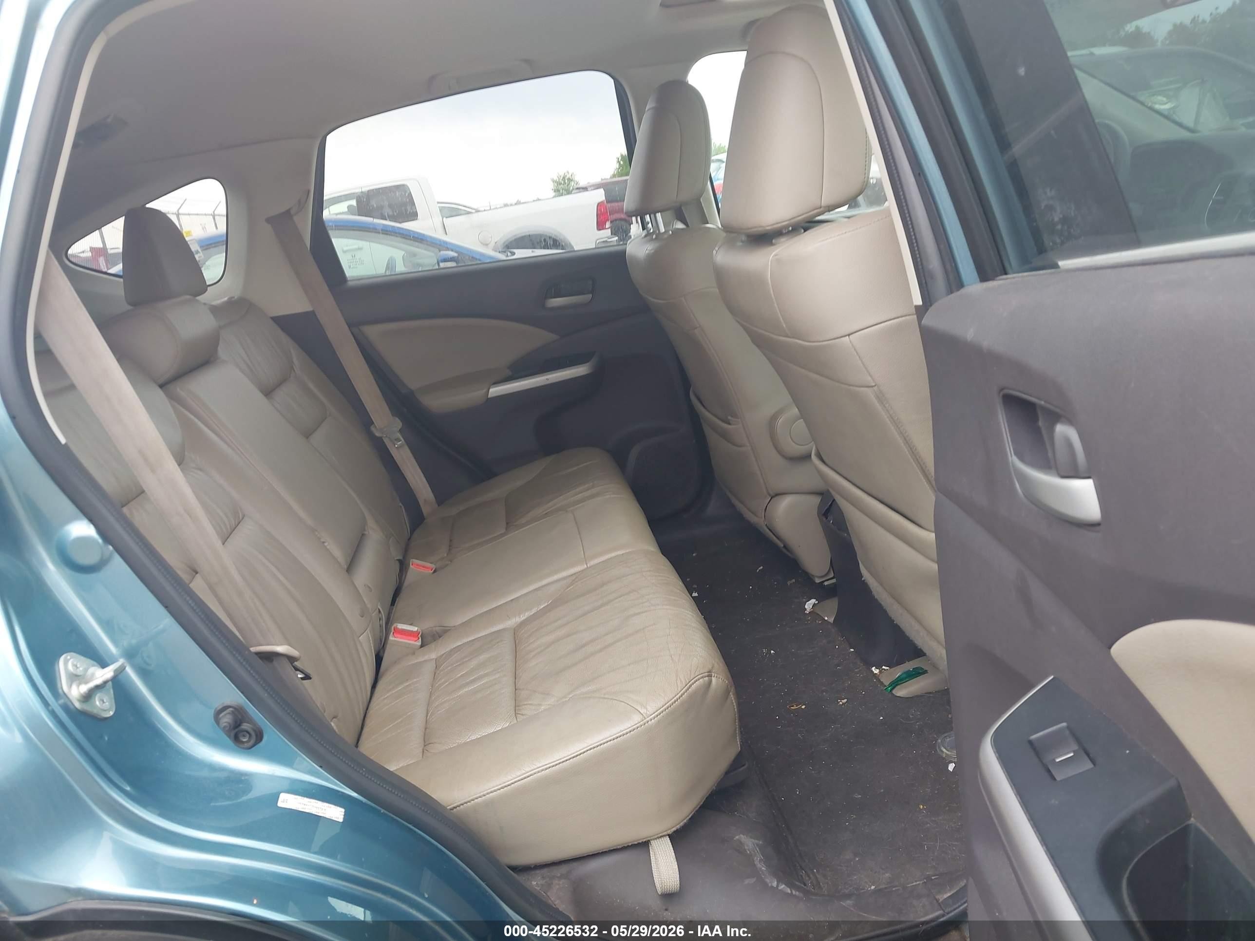2014 Honda Cr-v Ex-l Blue vin: 2HKRM4H73EH662816