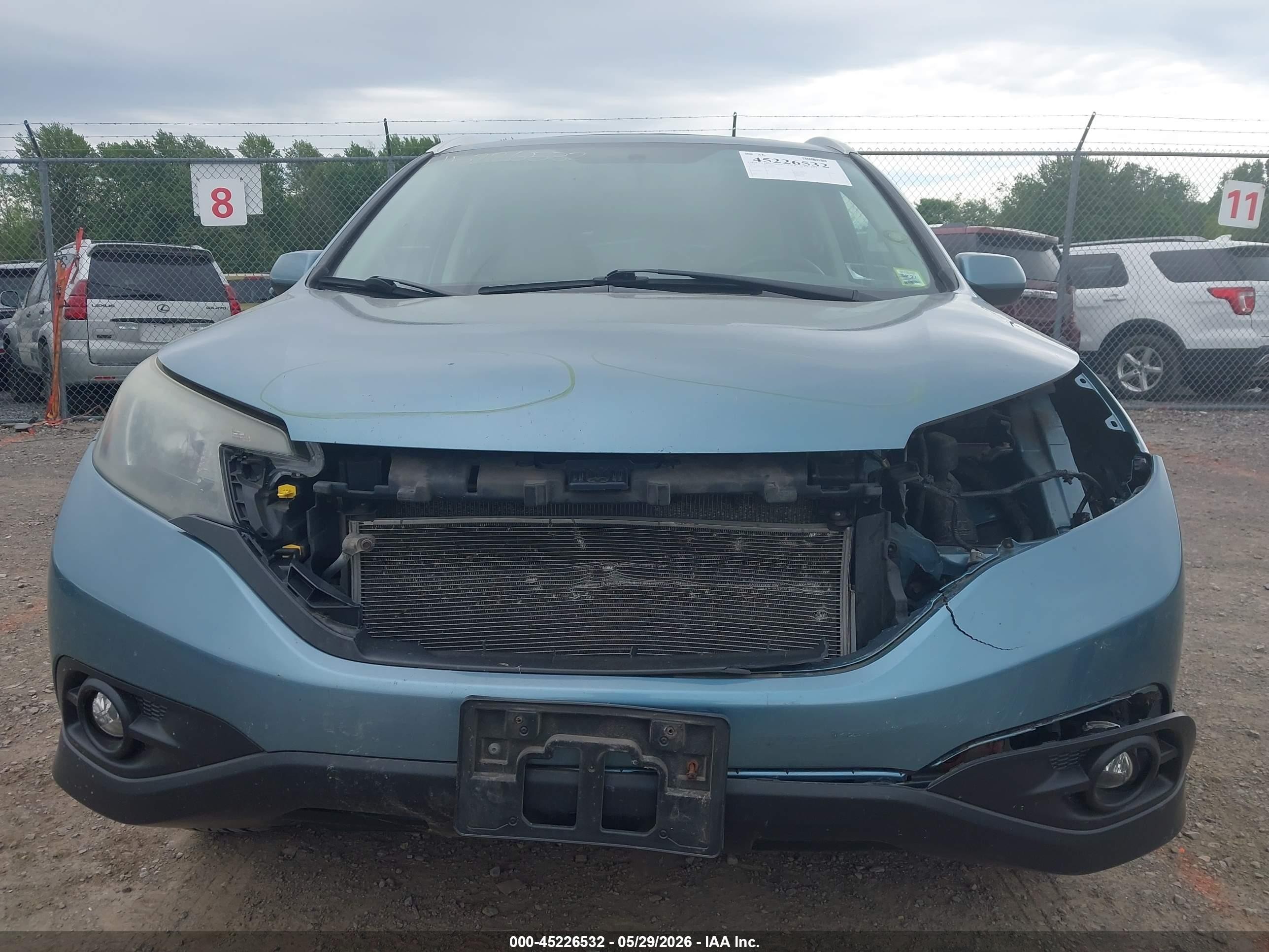 2014 Honda Cr-v Ex-l Blue vin: 2HKRM4H73EH662816