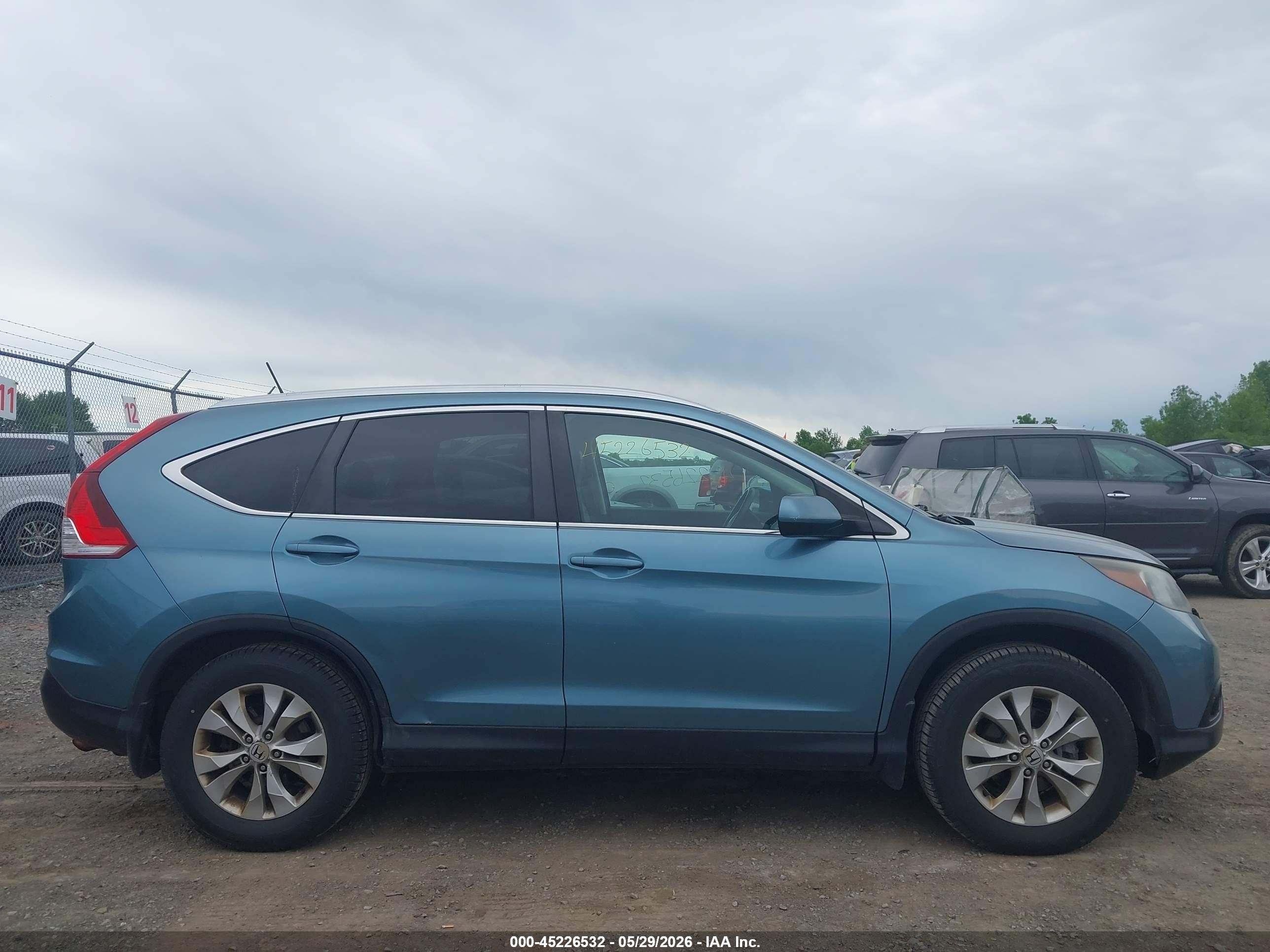 2014 Honda Cr-v Ex-l Blue vin: 2HKRM4H73EH662816