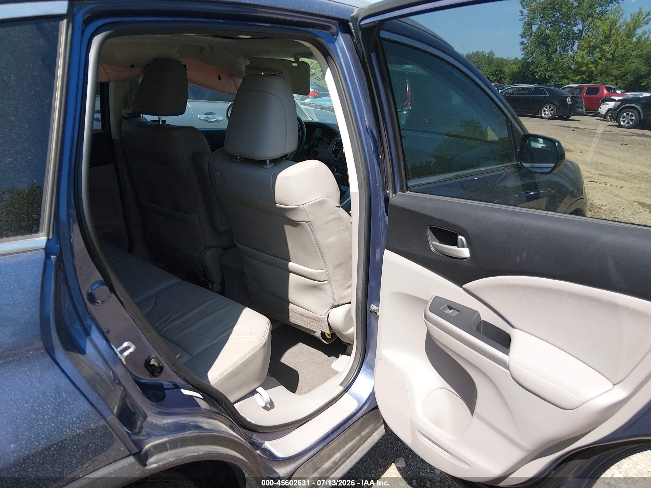 2014 Honda Cr-v Ex-l Blue vin: 2HKRM4H73EH670270