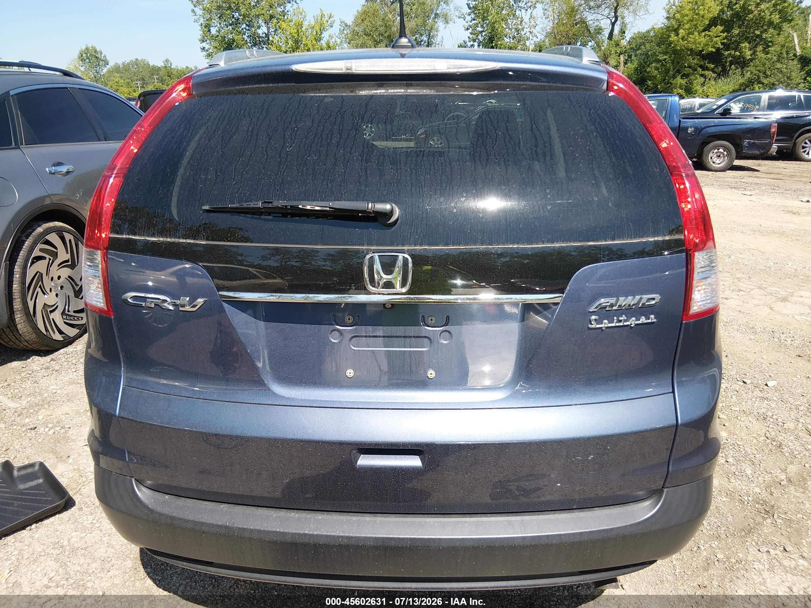 2014 Honda Cr-v Ex-l Blue vin: 2HKRM4H73EH670270