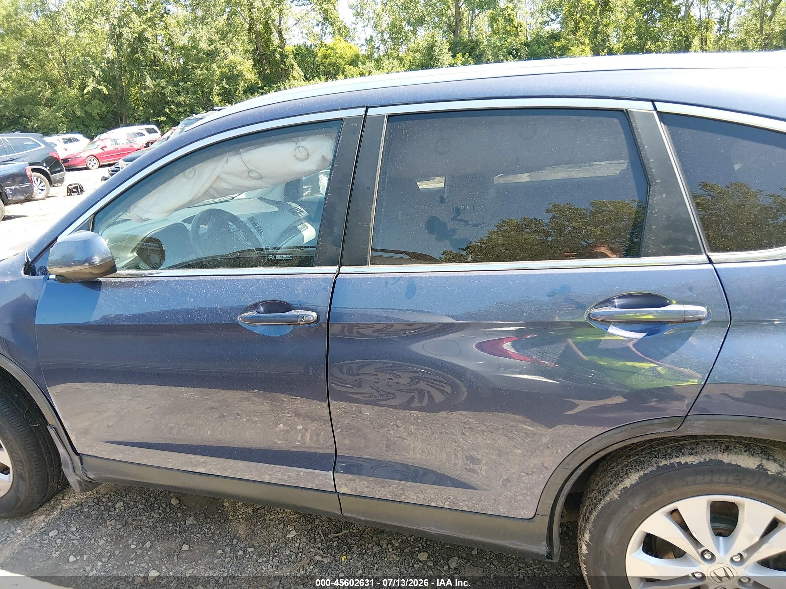 2014 Honda Cr-v Ex-l Blue vin: 2HKRM4H73EH670270