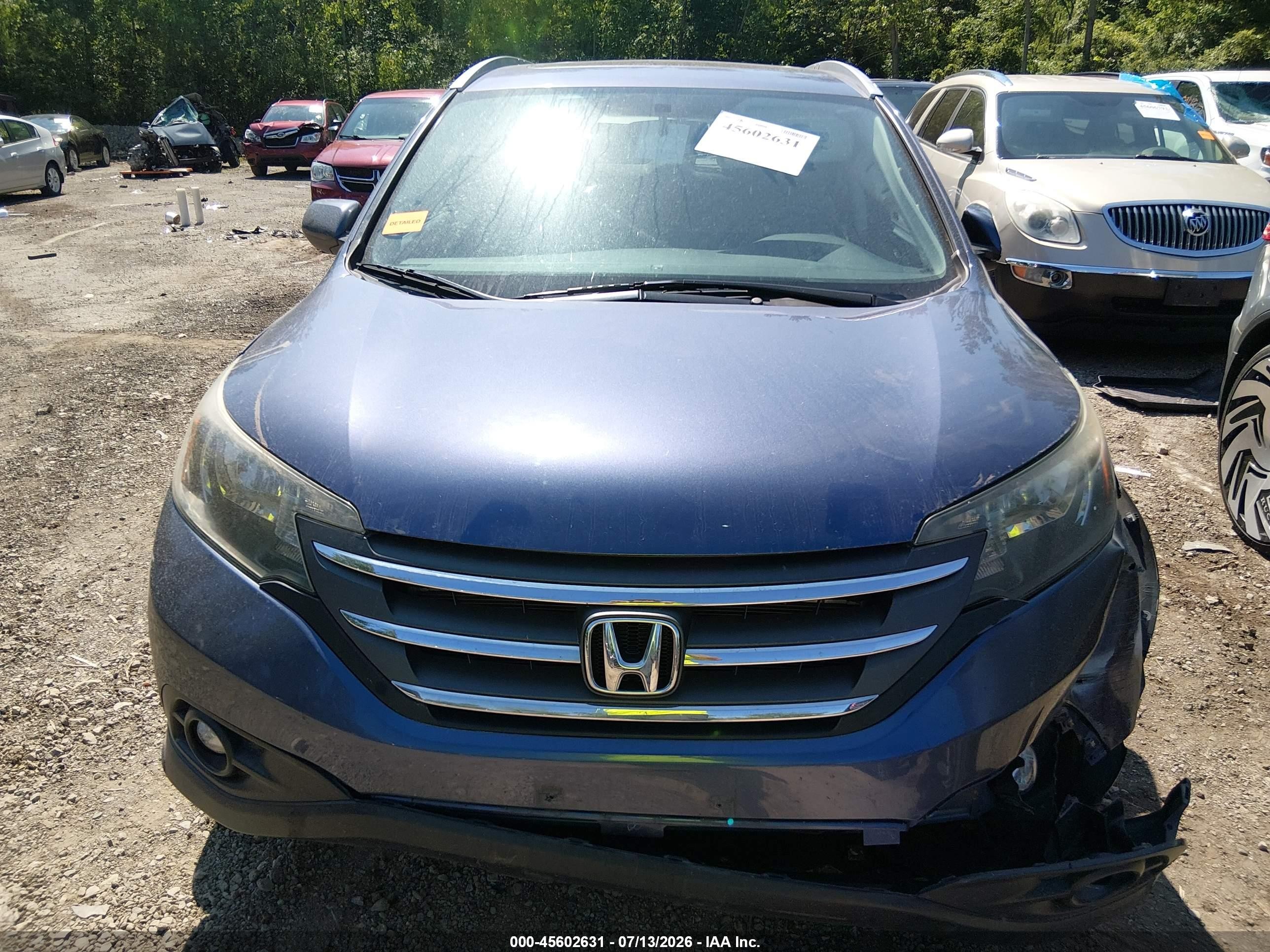 2014 Honda Cr-v Ex-l Blue vin: 2HKRM4H73EH670270