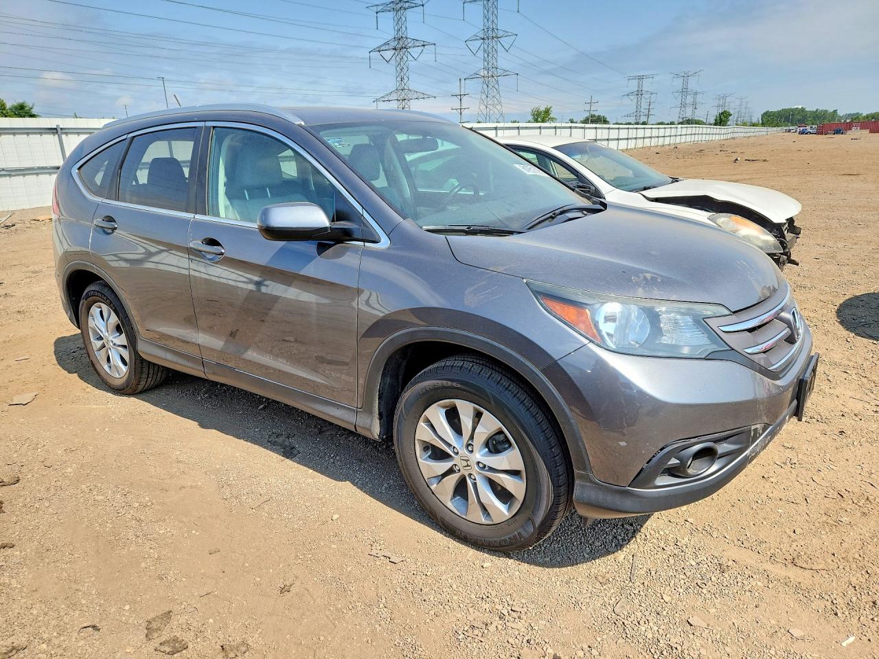 2014 Honda Cr-v Exl Gray vin: 2HKRM4H73EH680958
