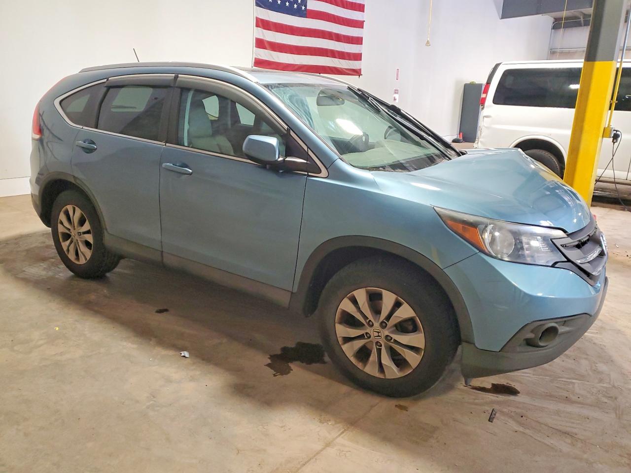 2014 Honda Cr-v Exl Blue vin: 2HKRM4H73EH682290