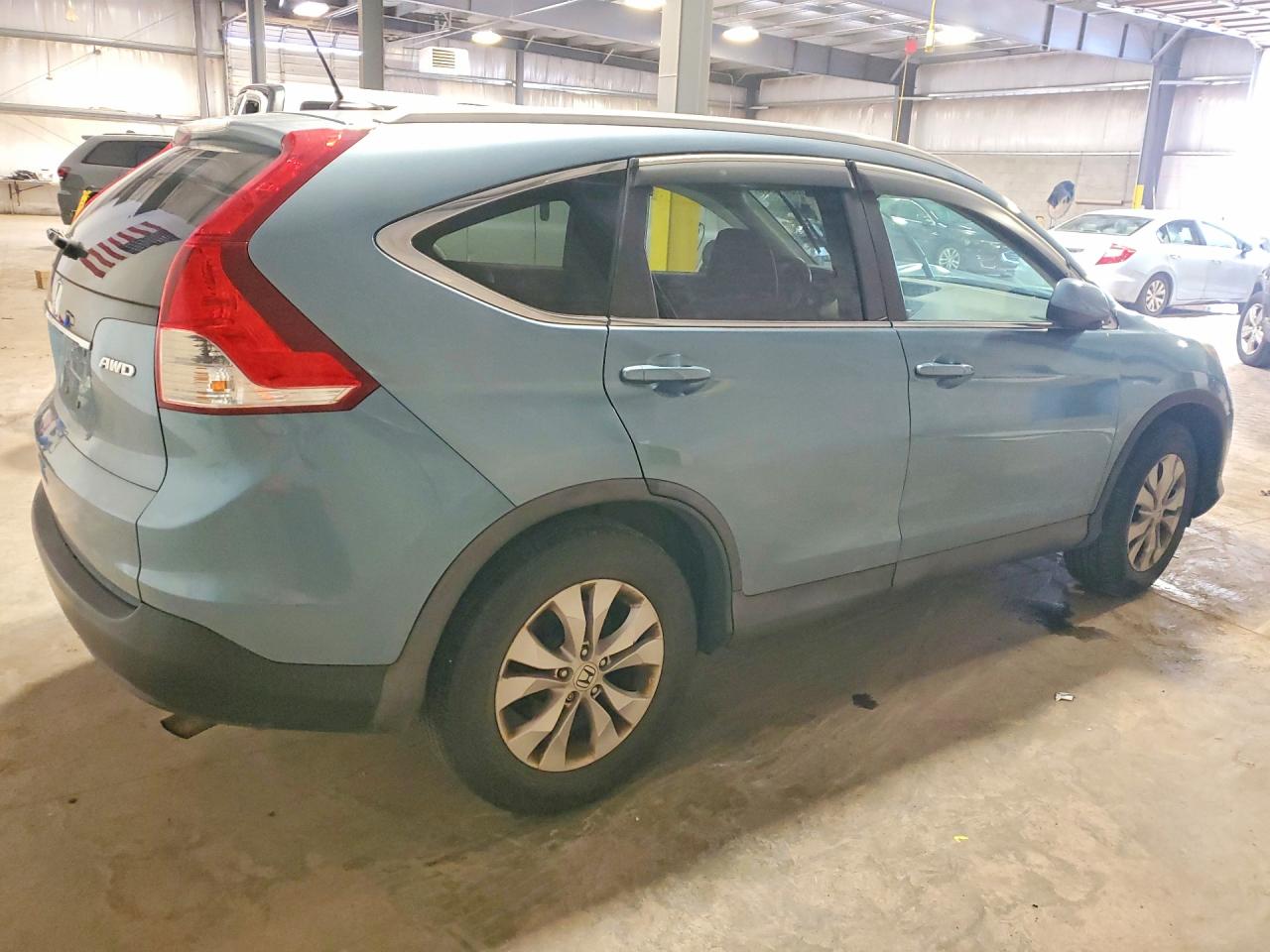 2014 Honda Cr-v Exl Blue vin: 2HKRM4H73EH682290