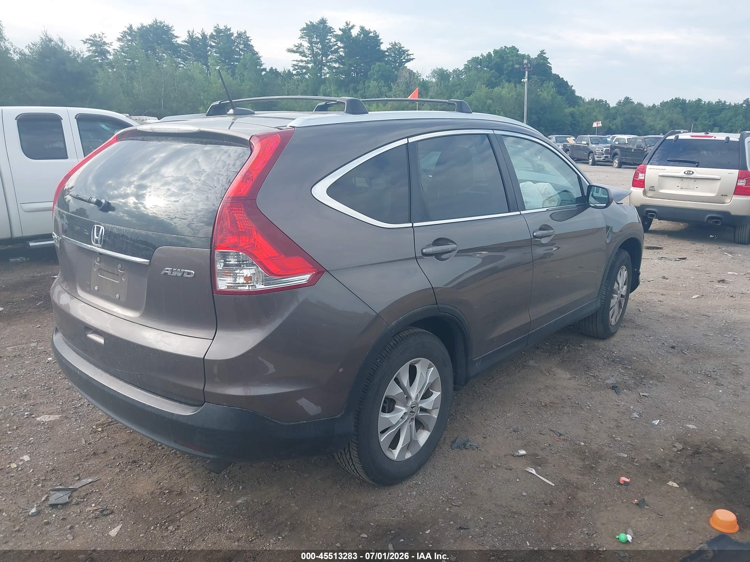 2014 Honda Cr-v Ex-l Коричневый vin: 2HKRM4H73EH683763