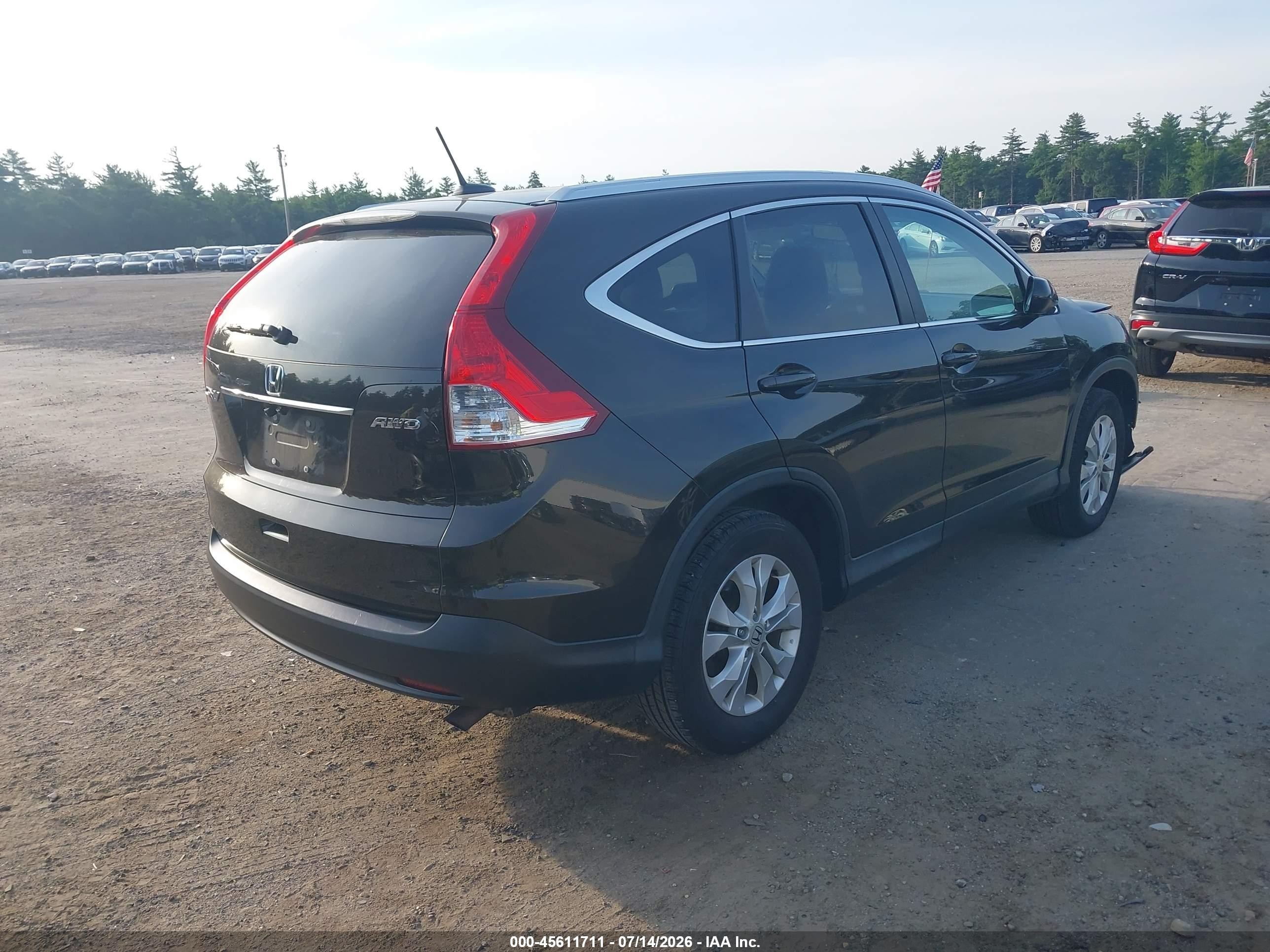 2014 Honda Cr-v Ex-l Black vin: 2HKRM4H73EH692365