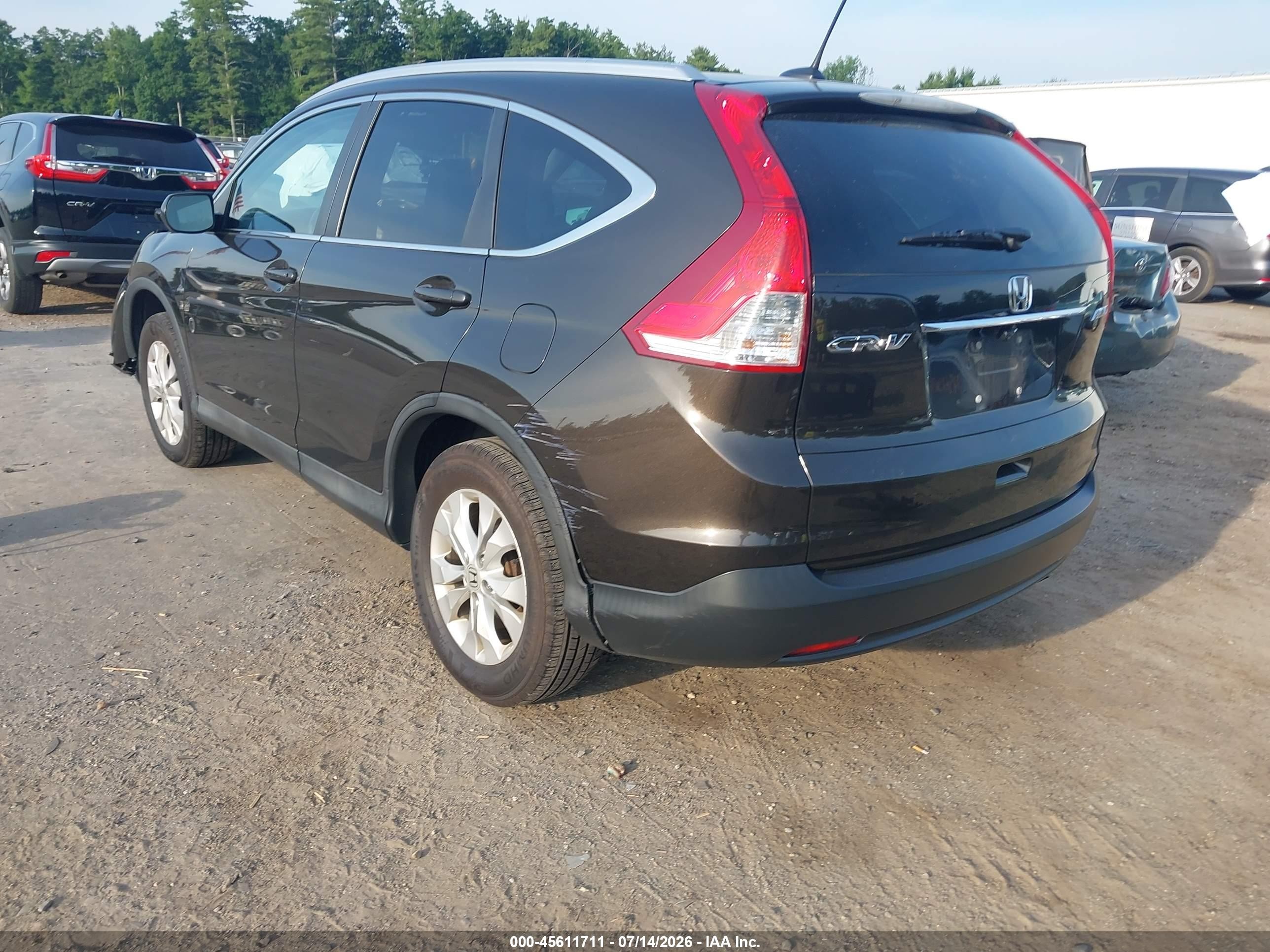 2014 Honda Cr-v Ex-l Black vin: 2HKRM4H73EH692365