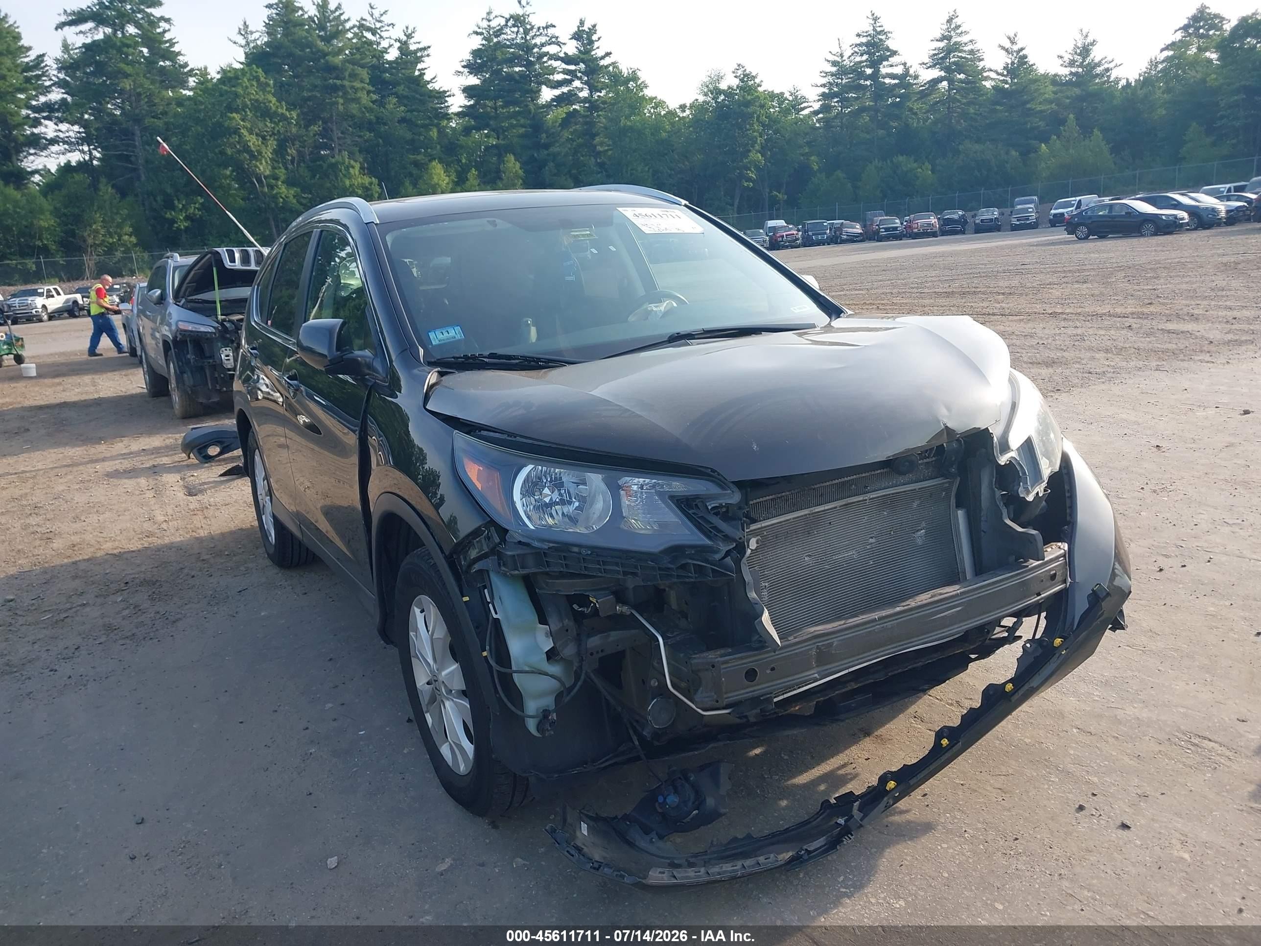 2014 Honda Cr-v Ex-l Black vin: 2HKRM4H73EH692365